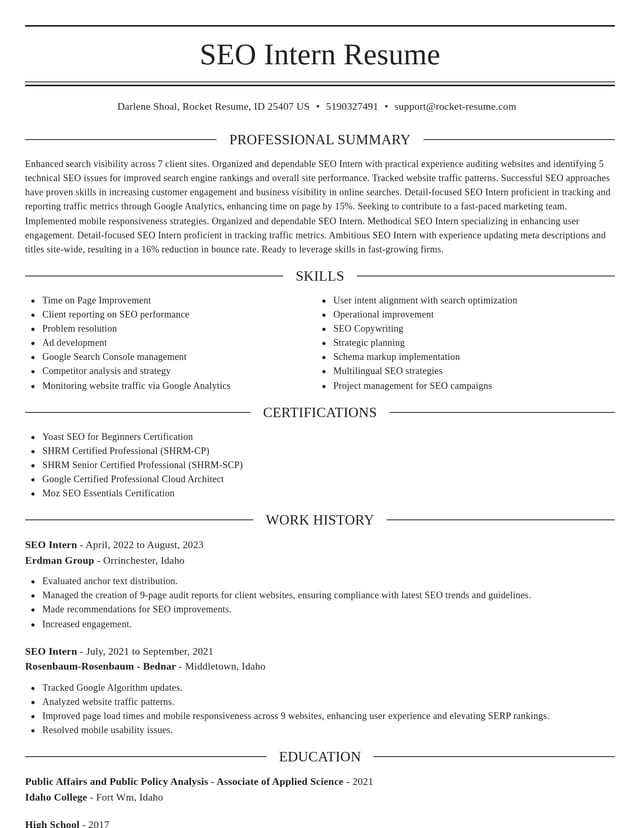 Elegant resume template