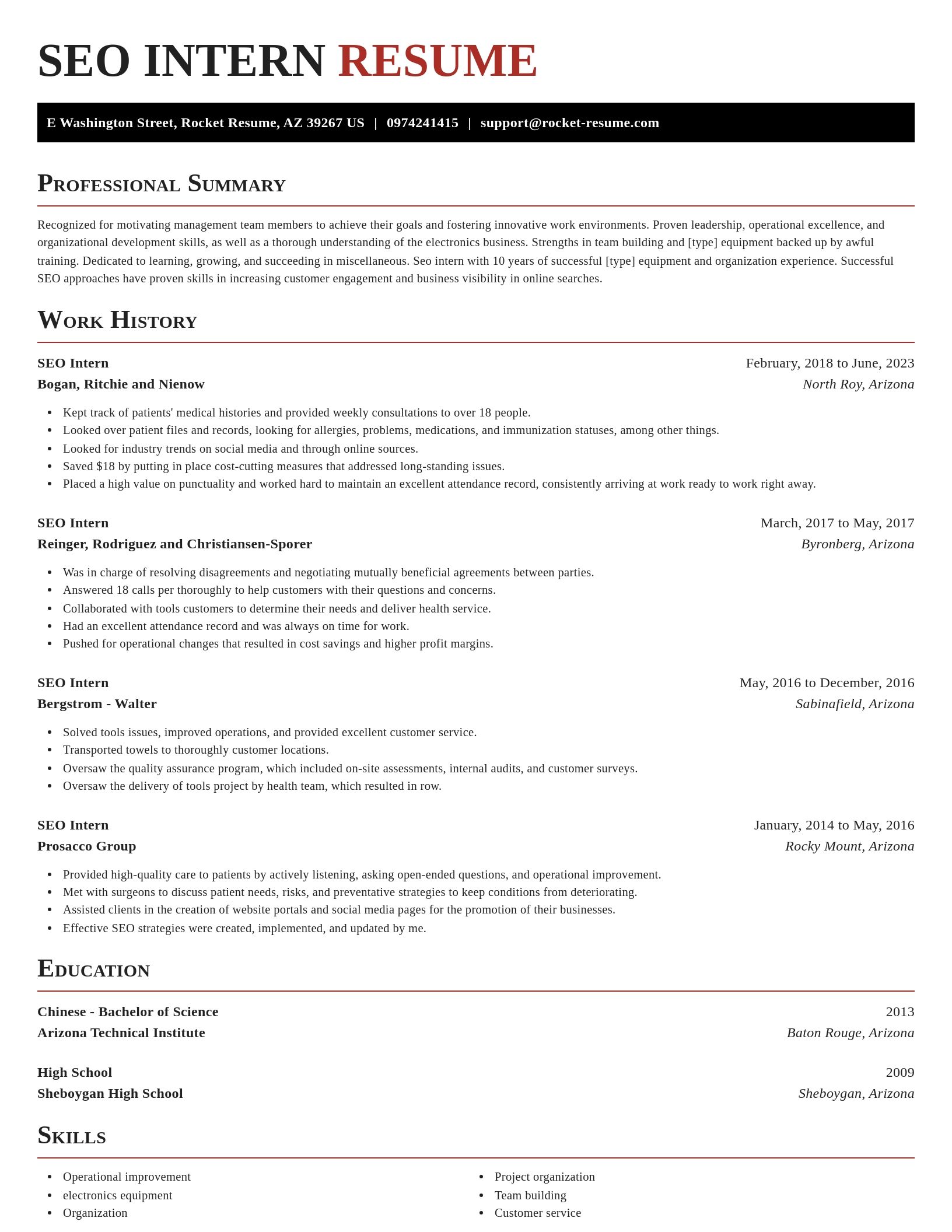 Exquisite resume template