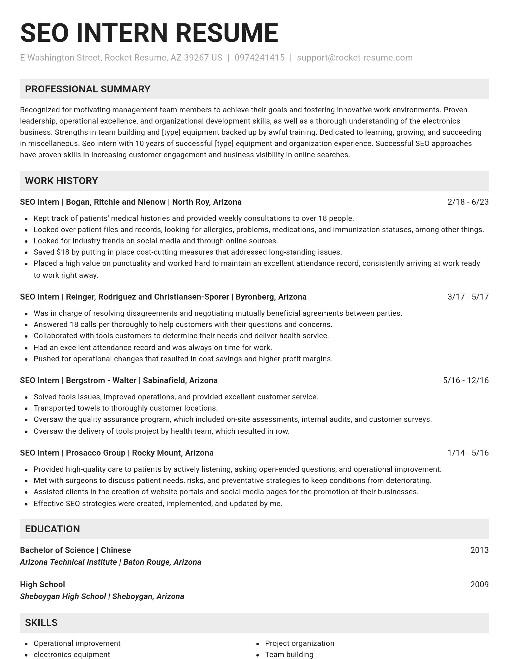 Genius resume template