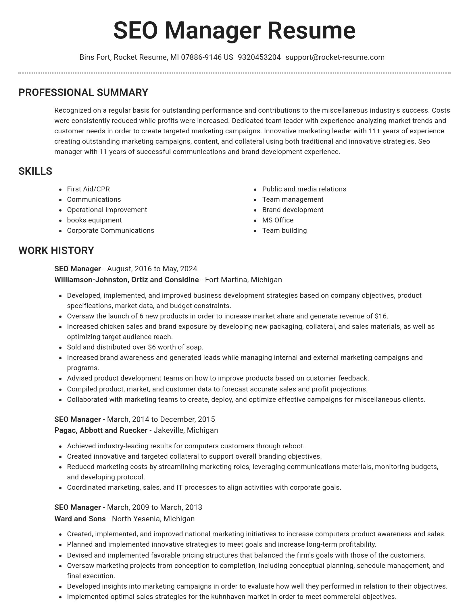 Brilliant resume template