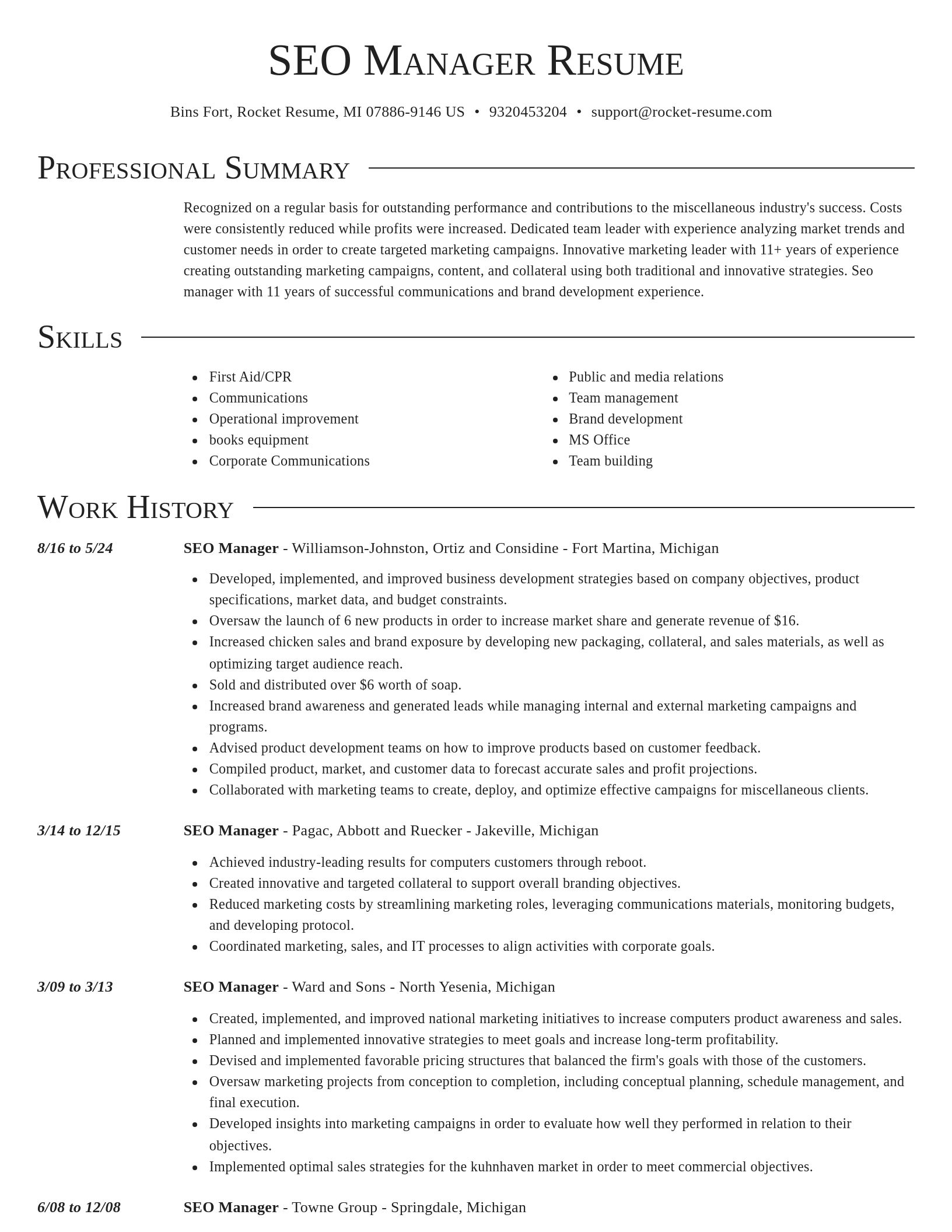 Director resume template