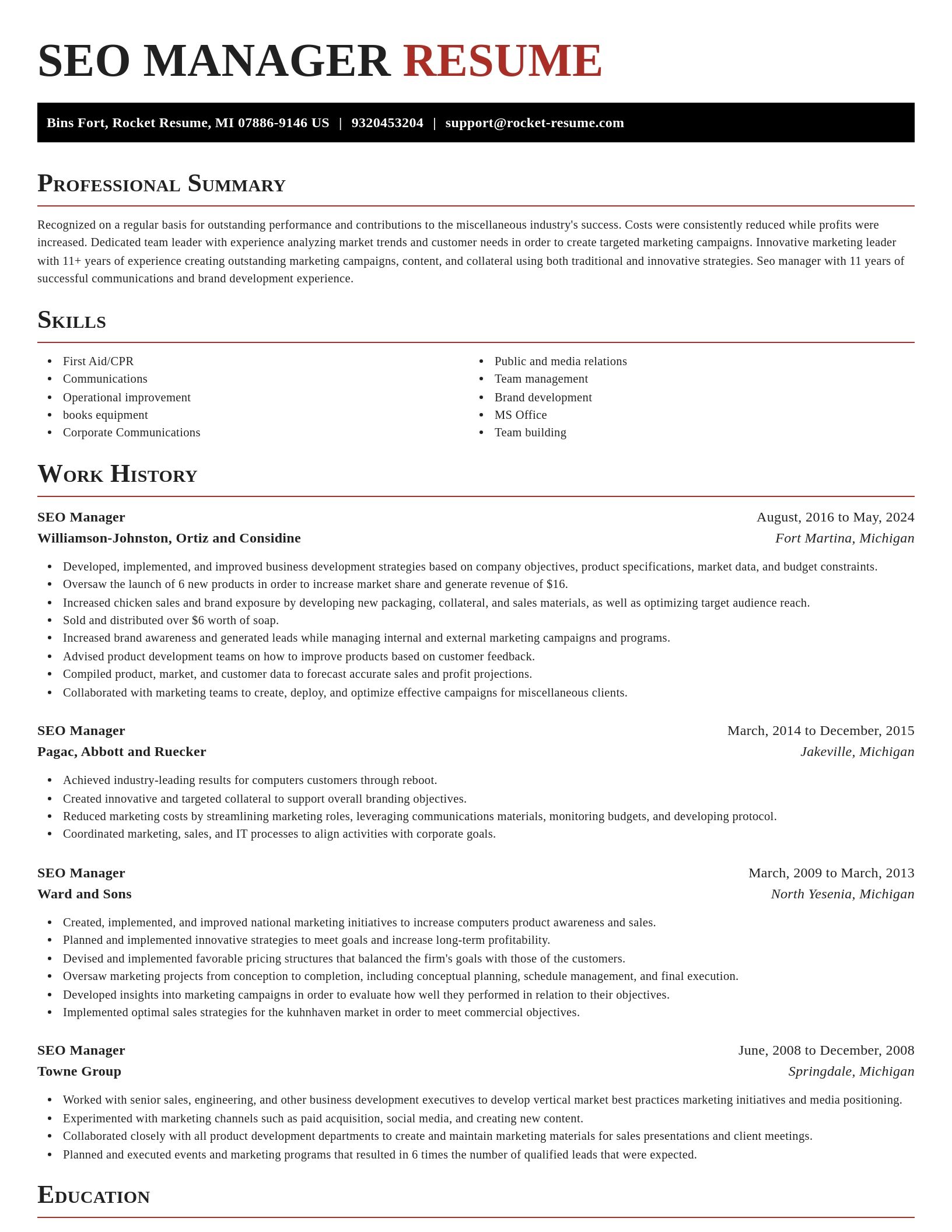 Exquisite resume template