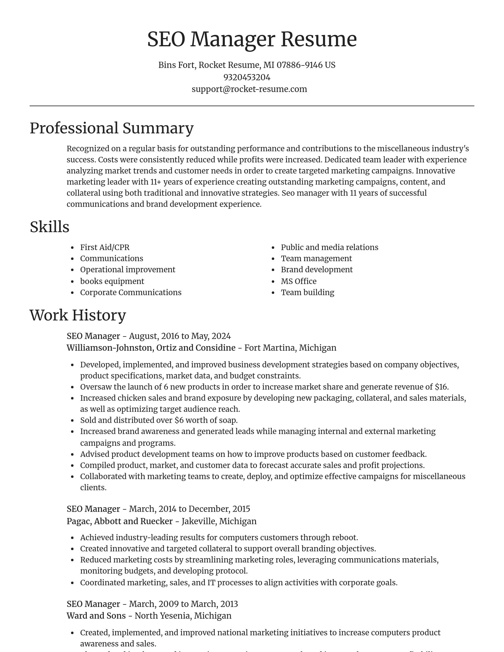 Focal Point resume template