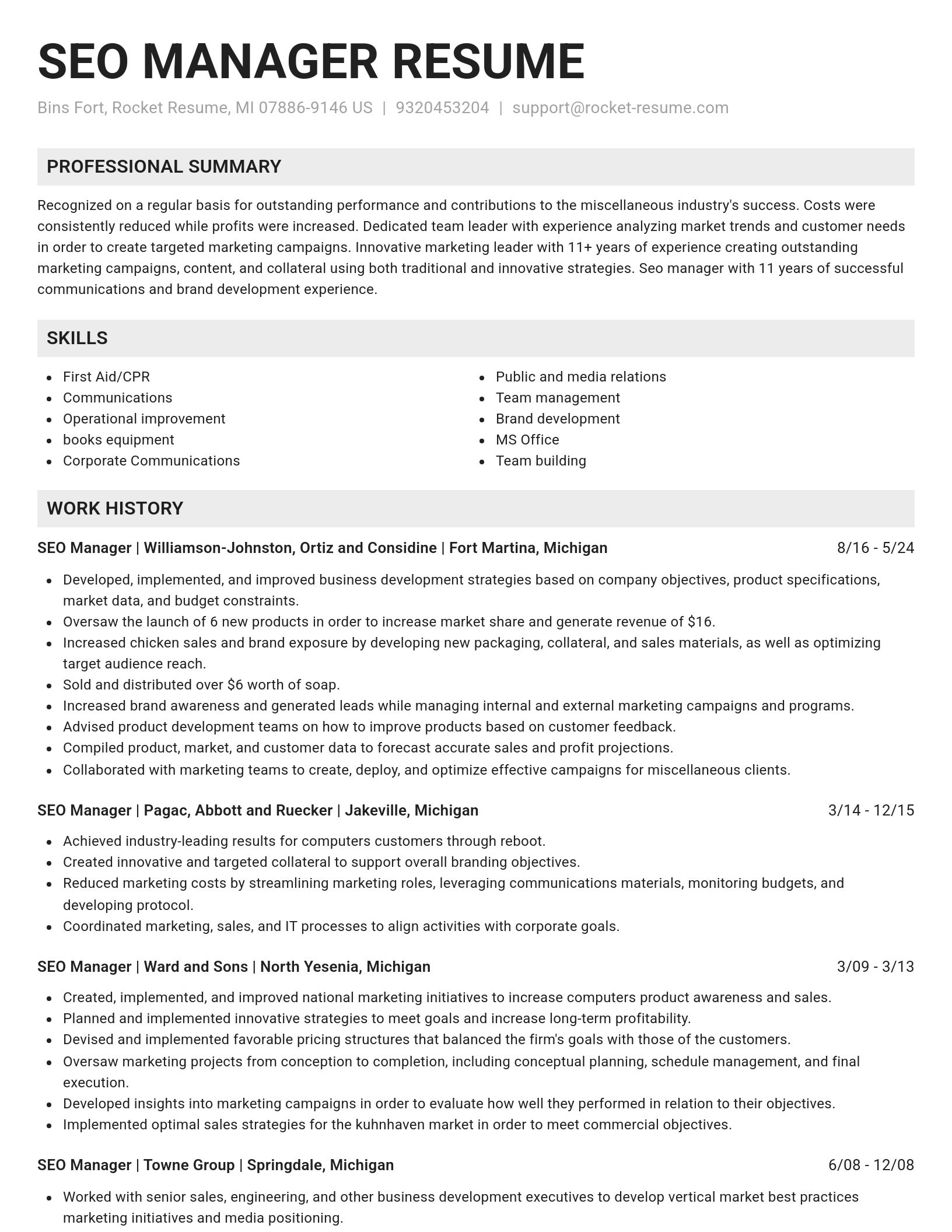 Genius resume template