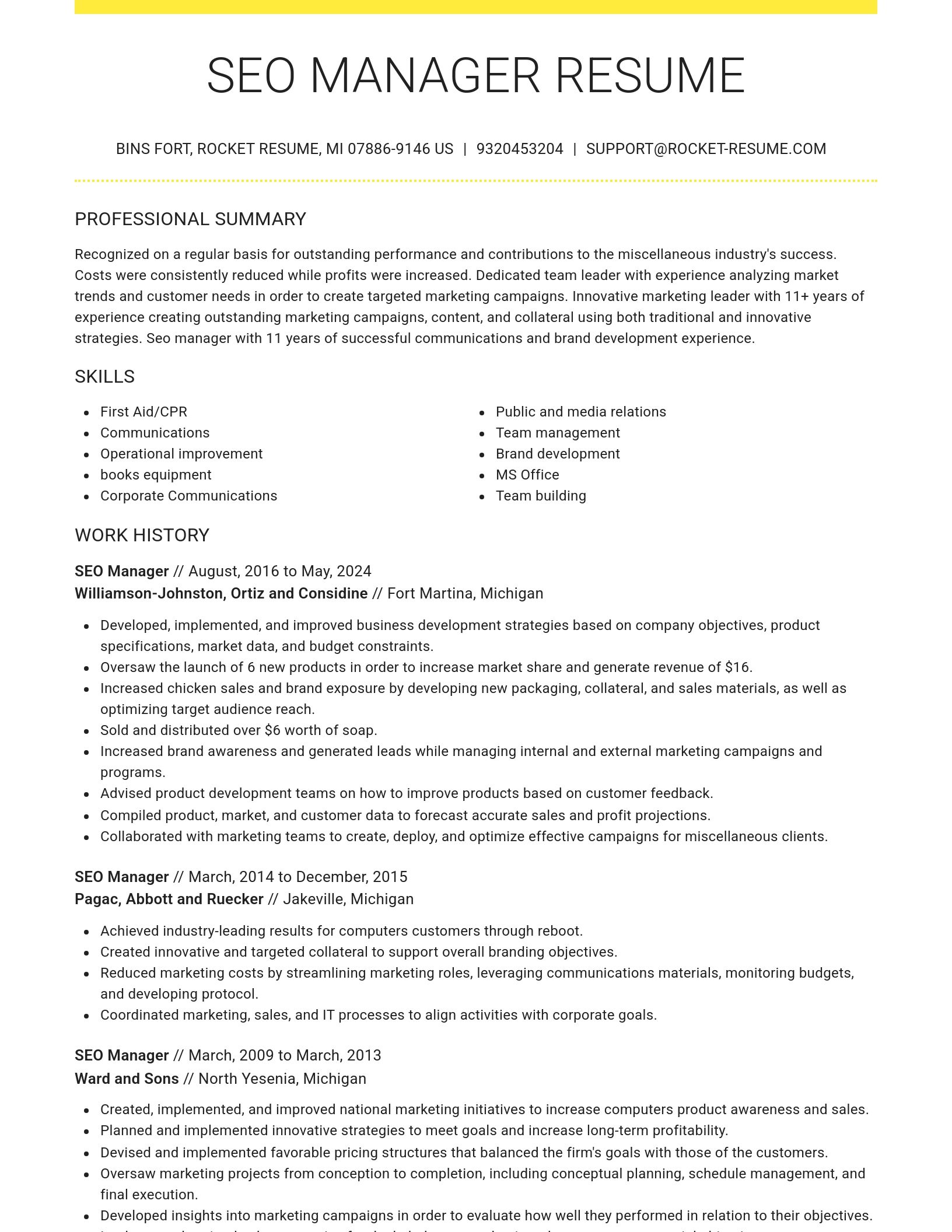 Grand resume template