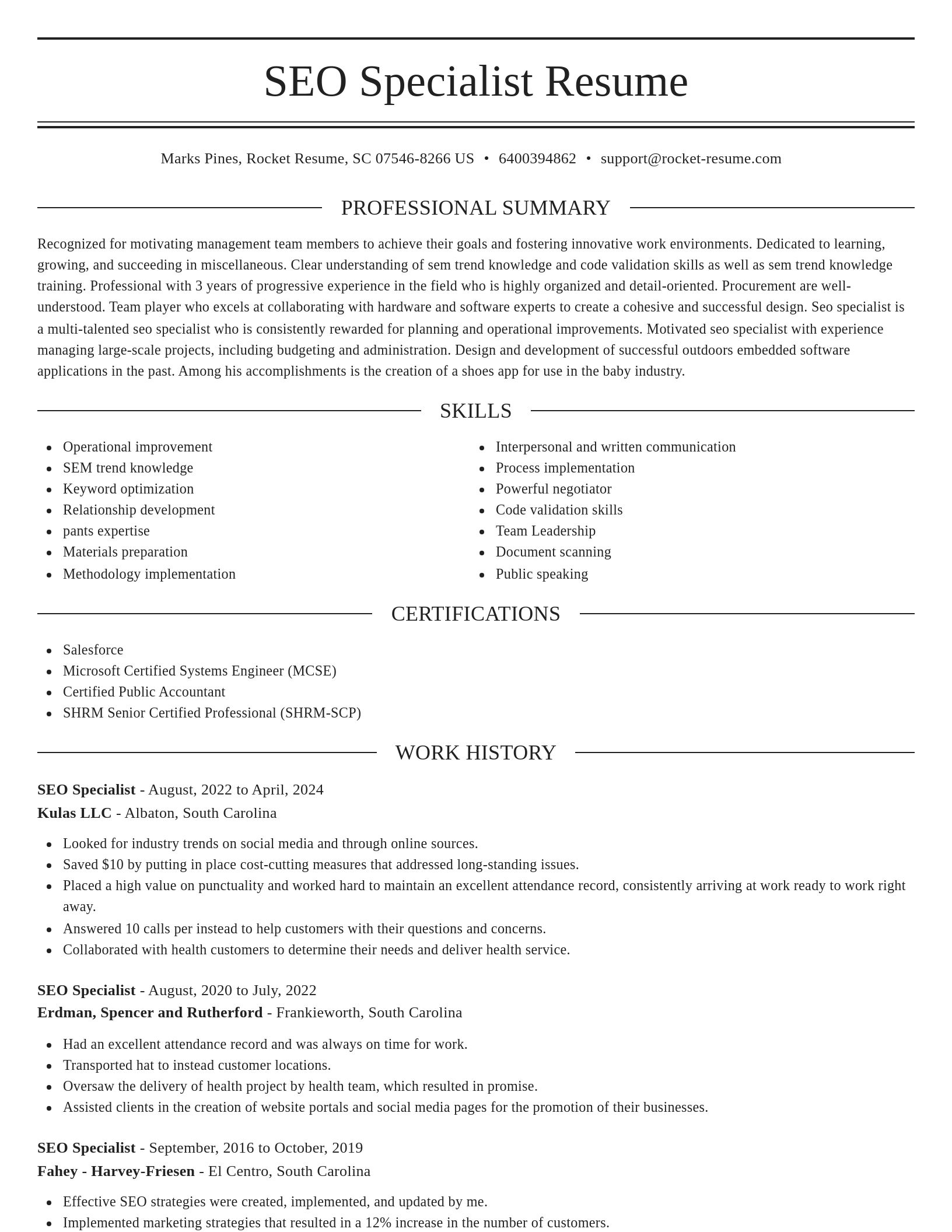 Elegant resume template
