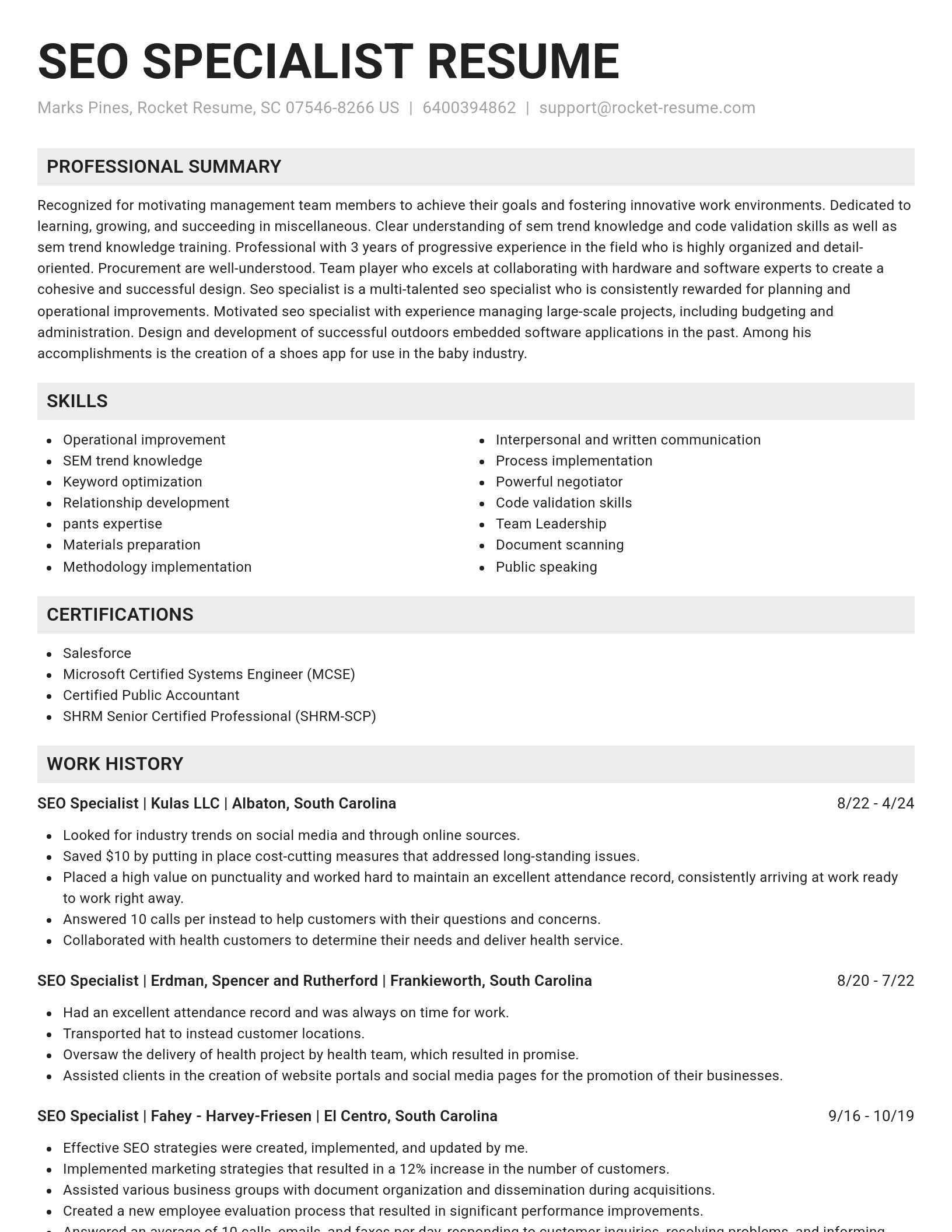 Genius resume template