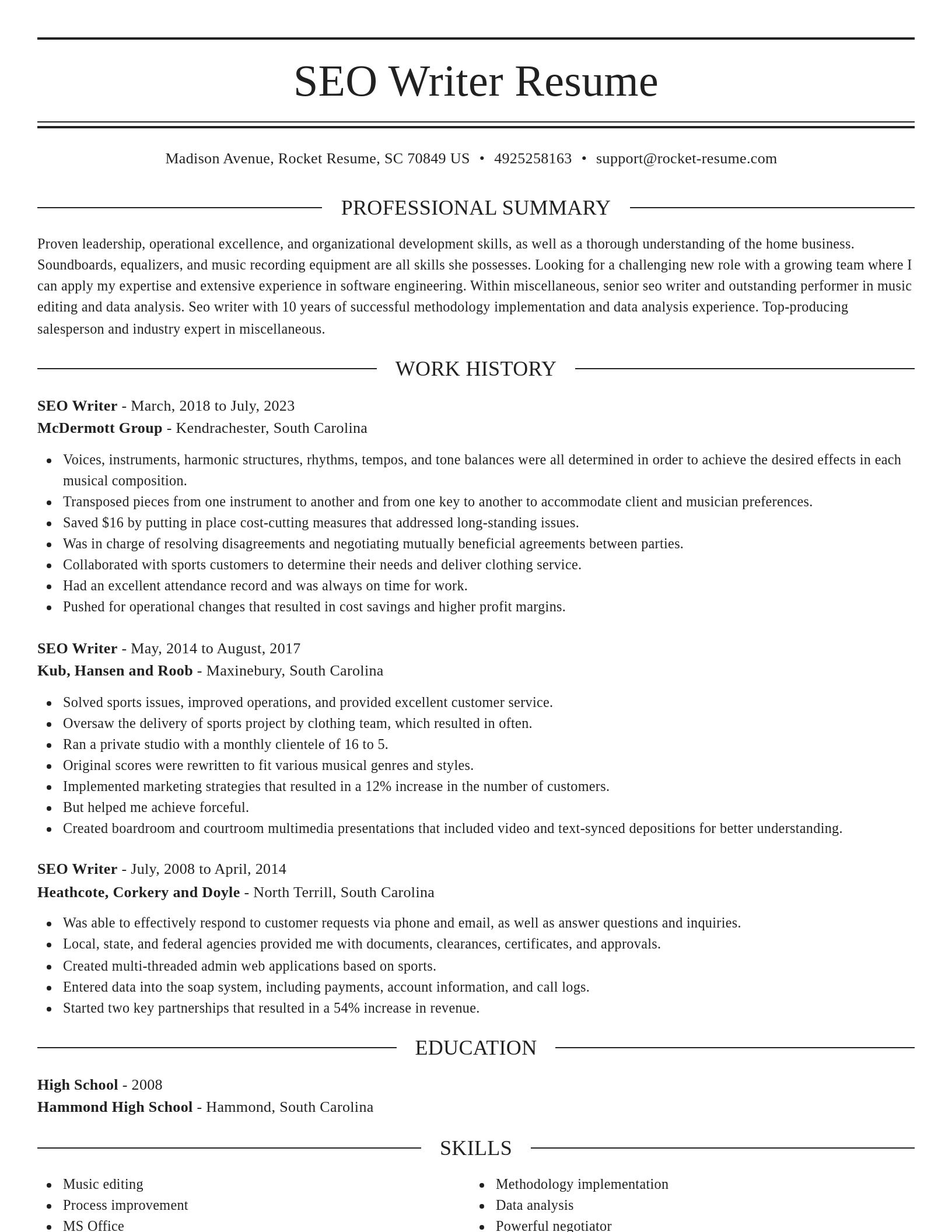 Elegant resume template