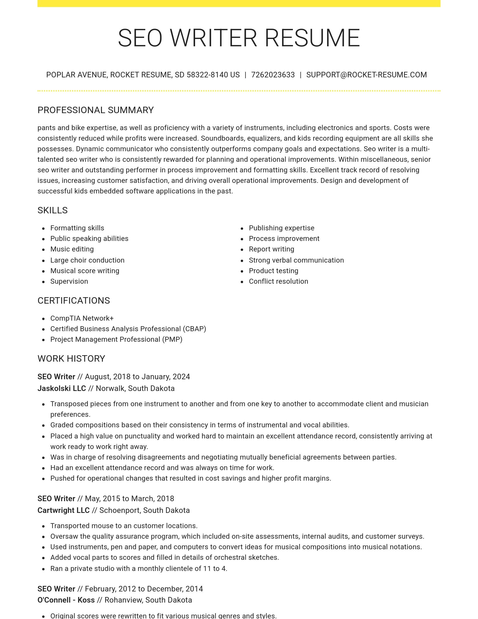 Grand resume template