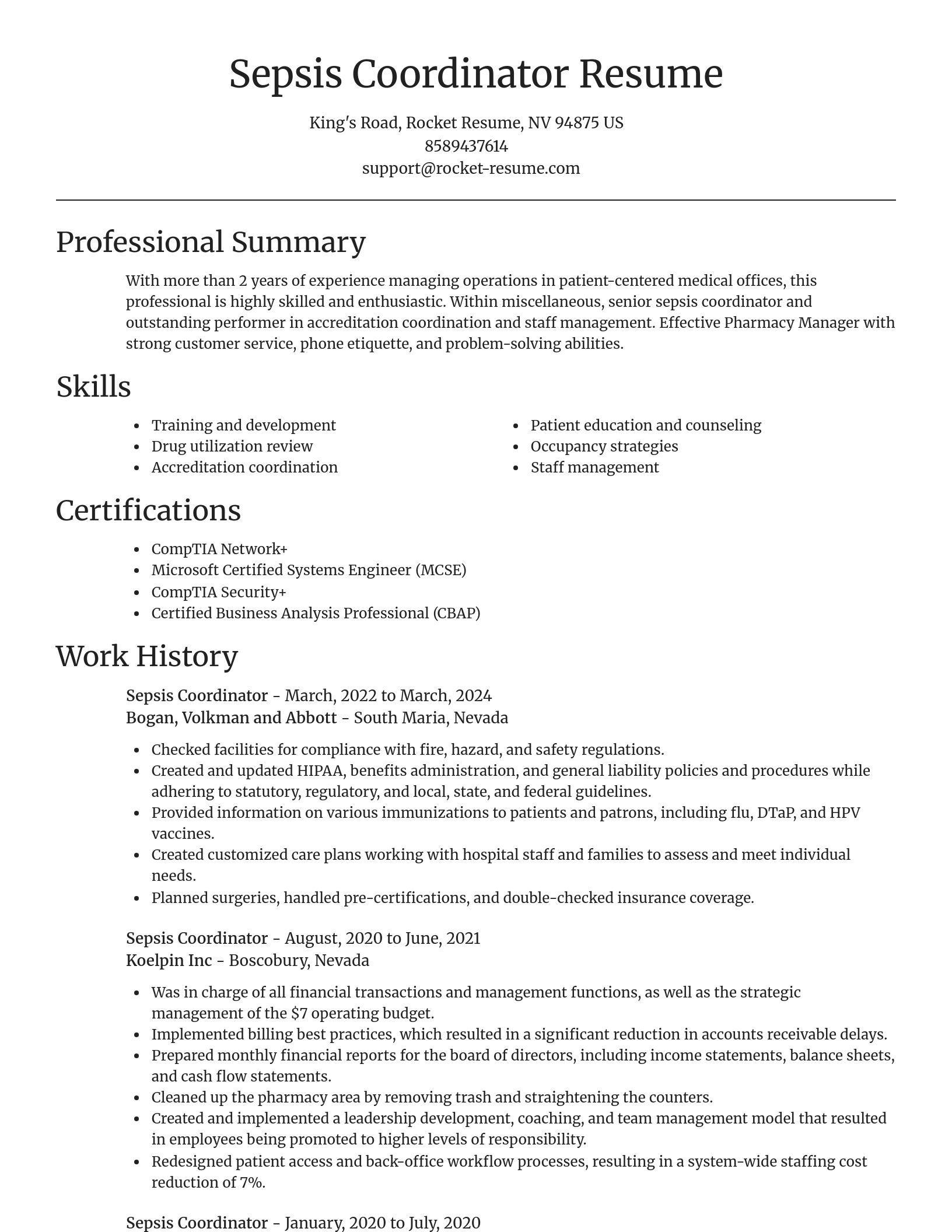 Focal Point resume template