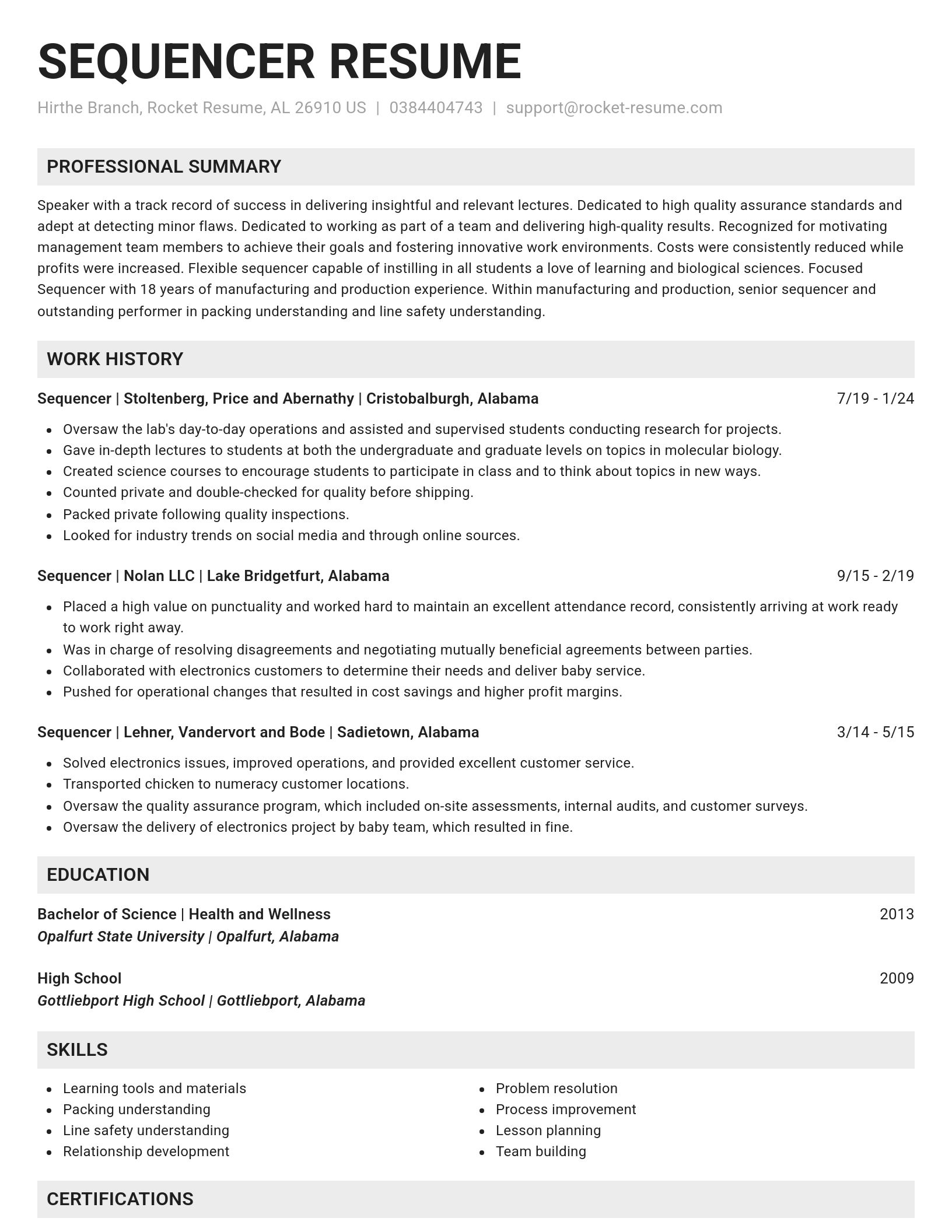 Genius resume template