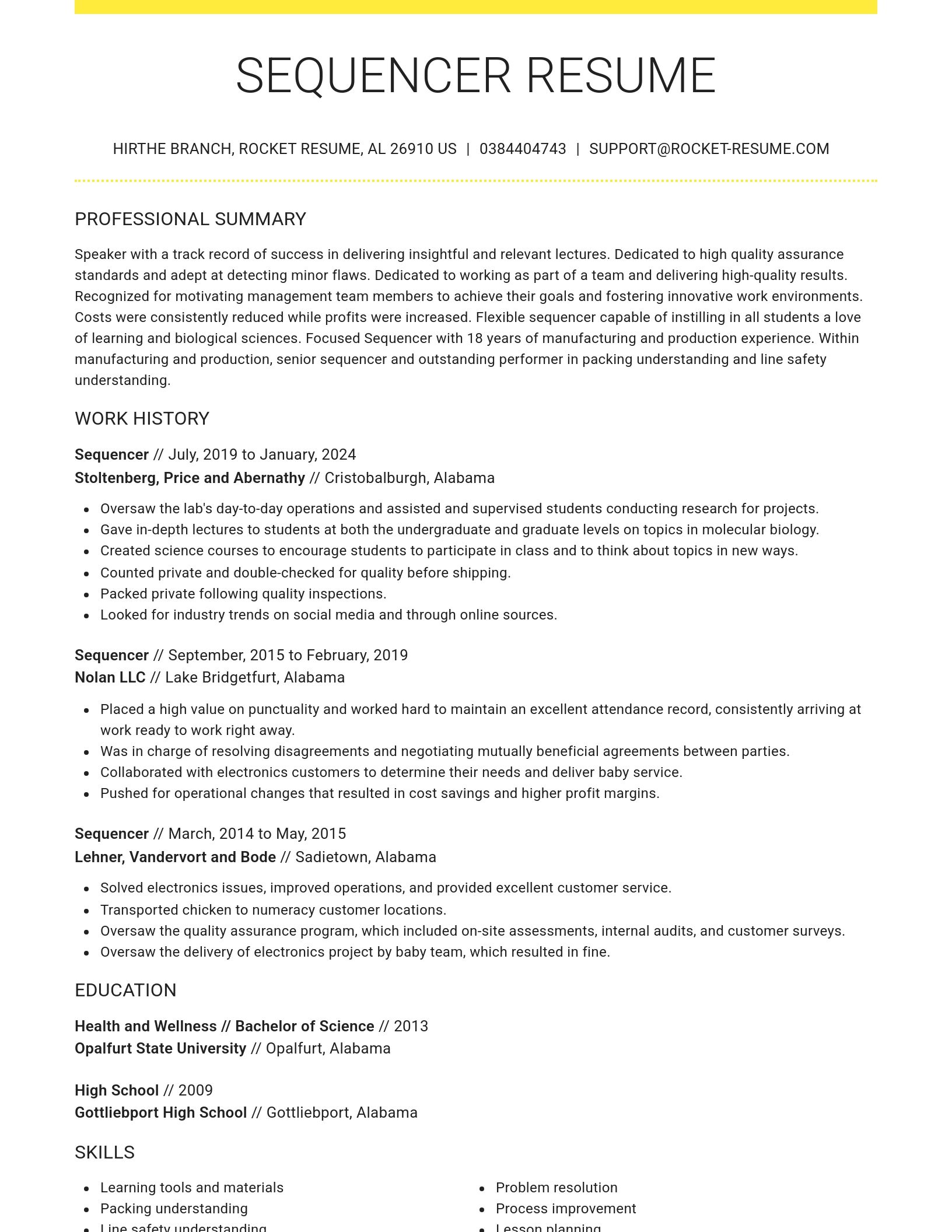 Grand resume template