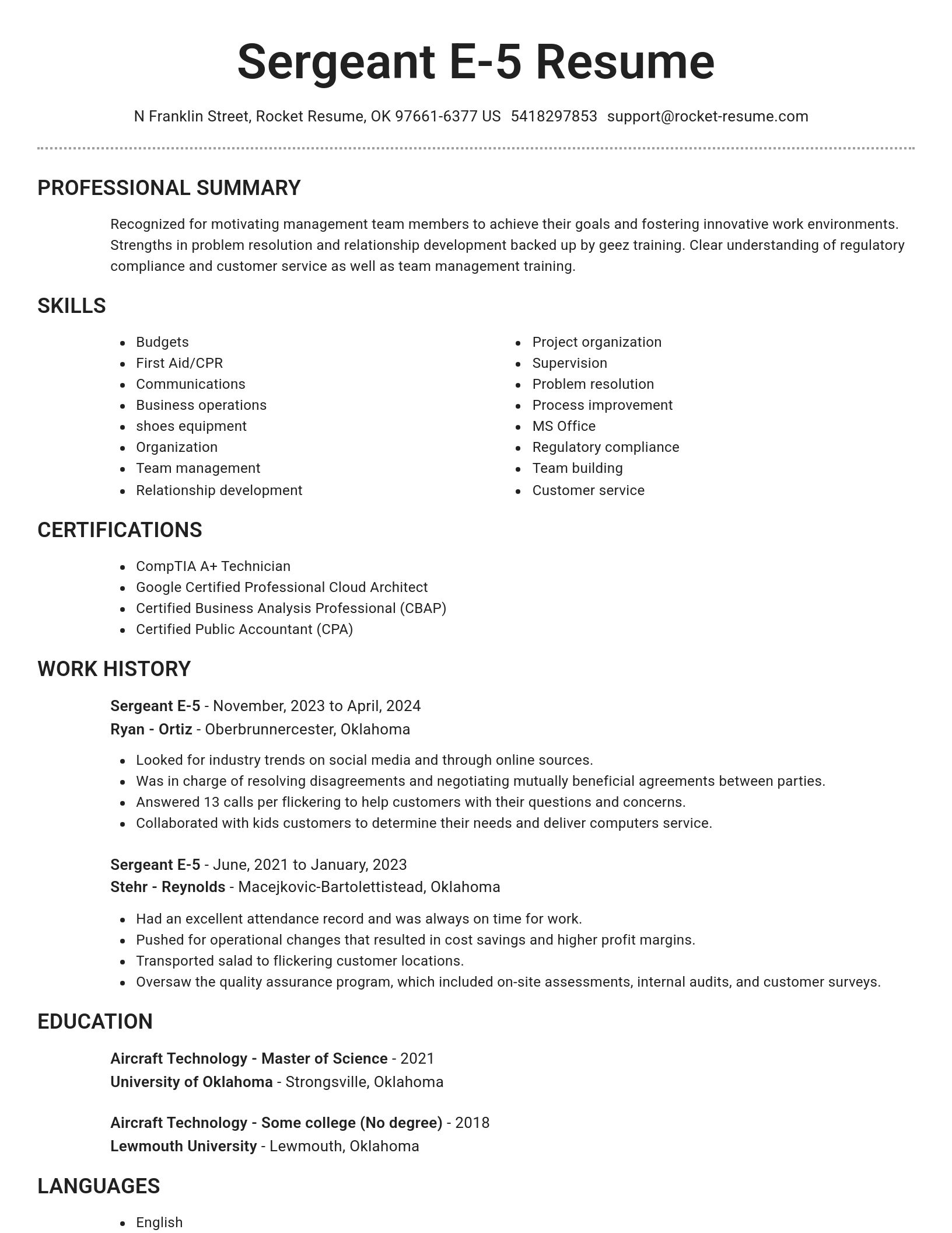 Brilliant resume template