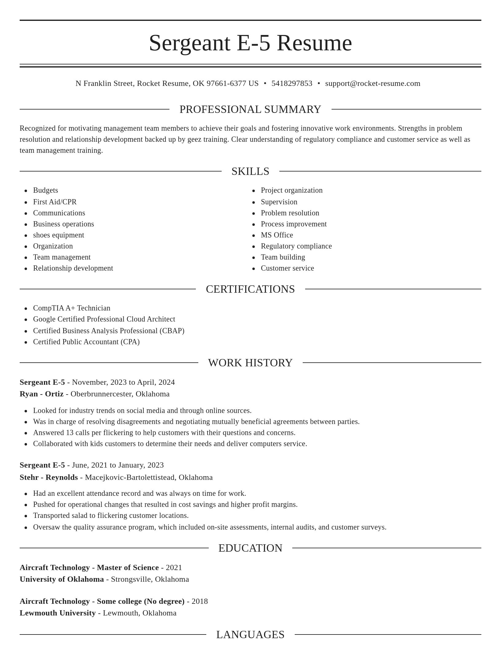 Elegant resume template