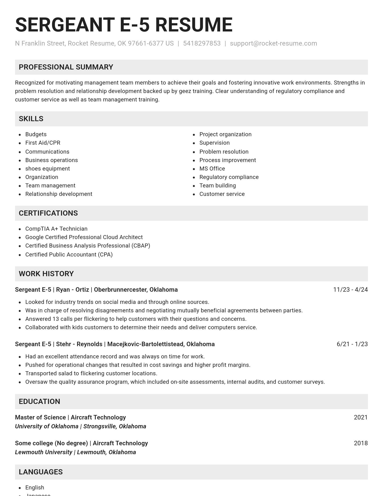 Genius resume template