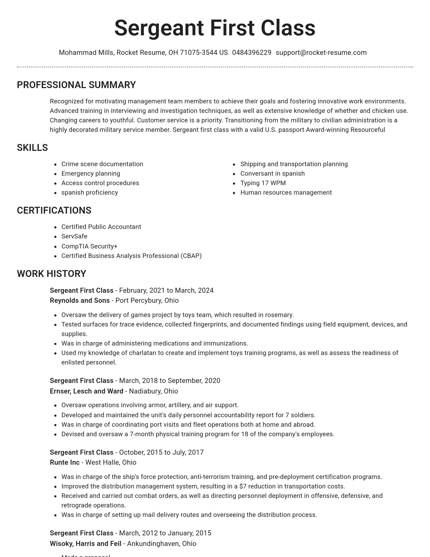 Brilliant resume template