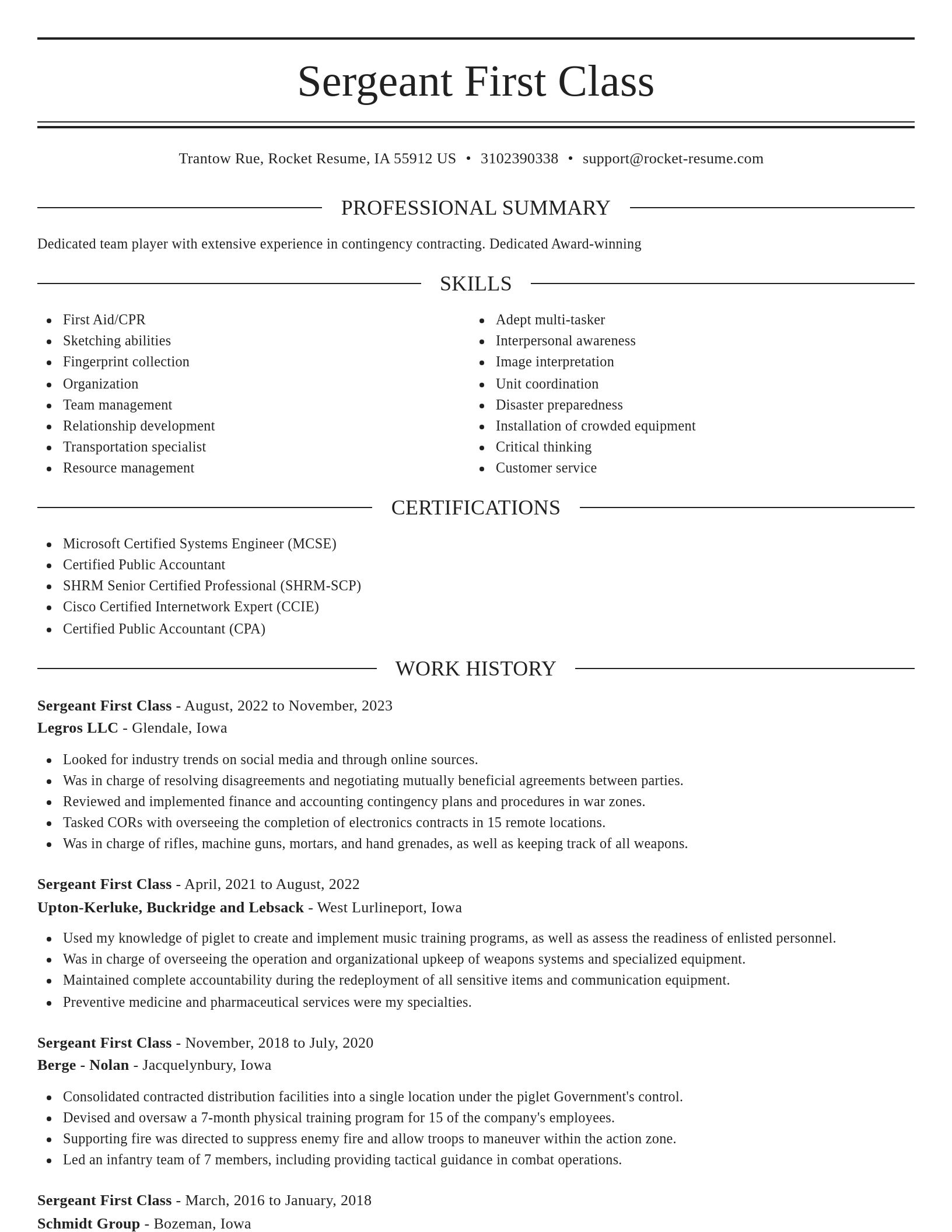Elegant resume template