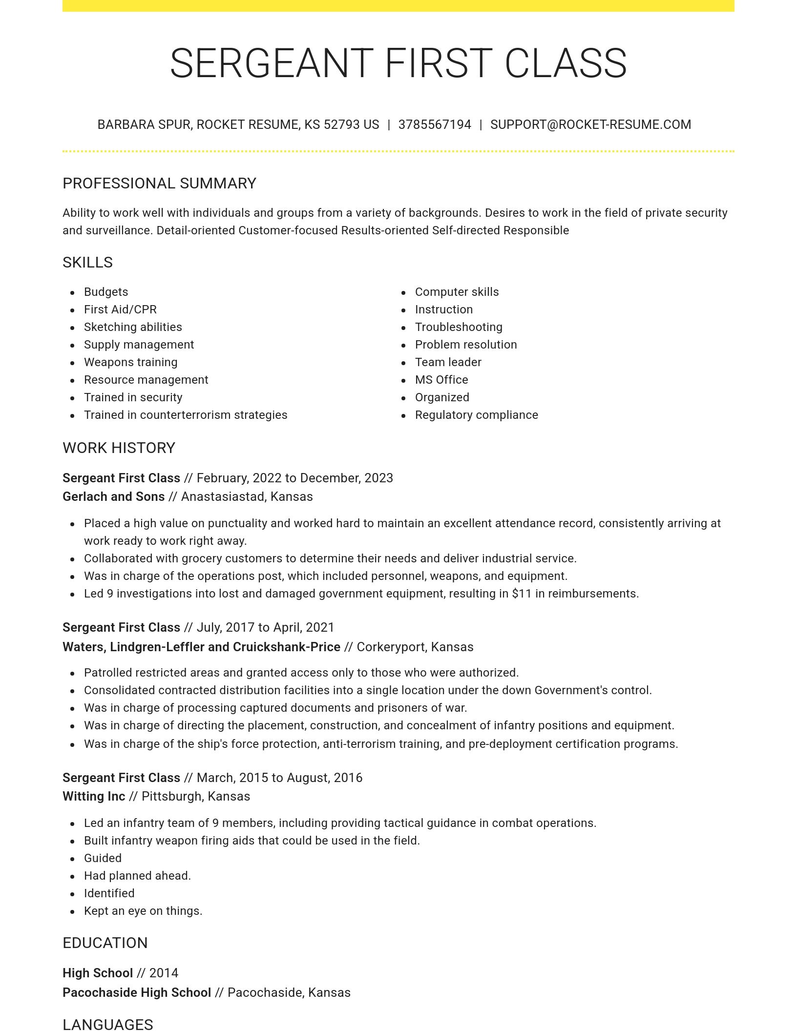 Grand resume template