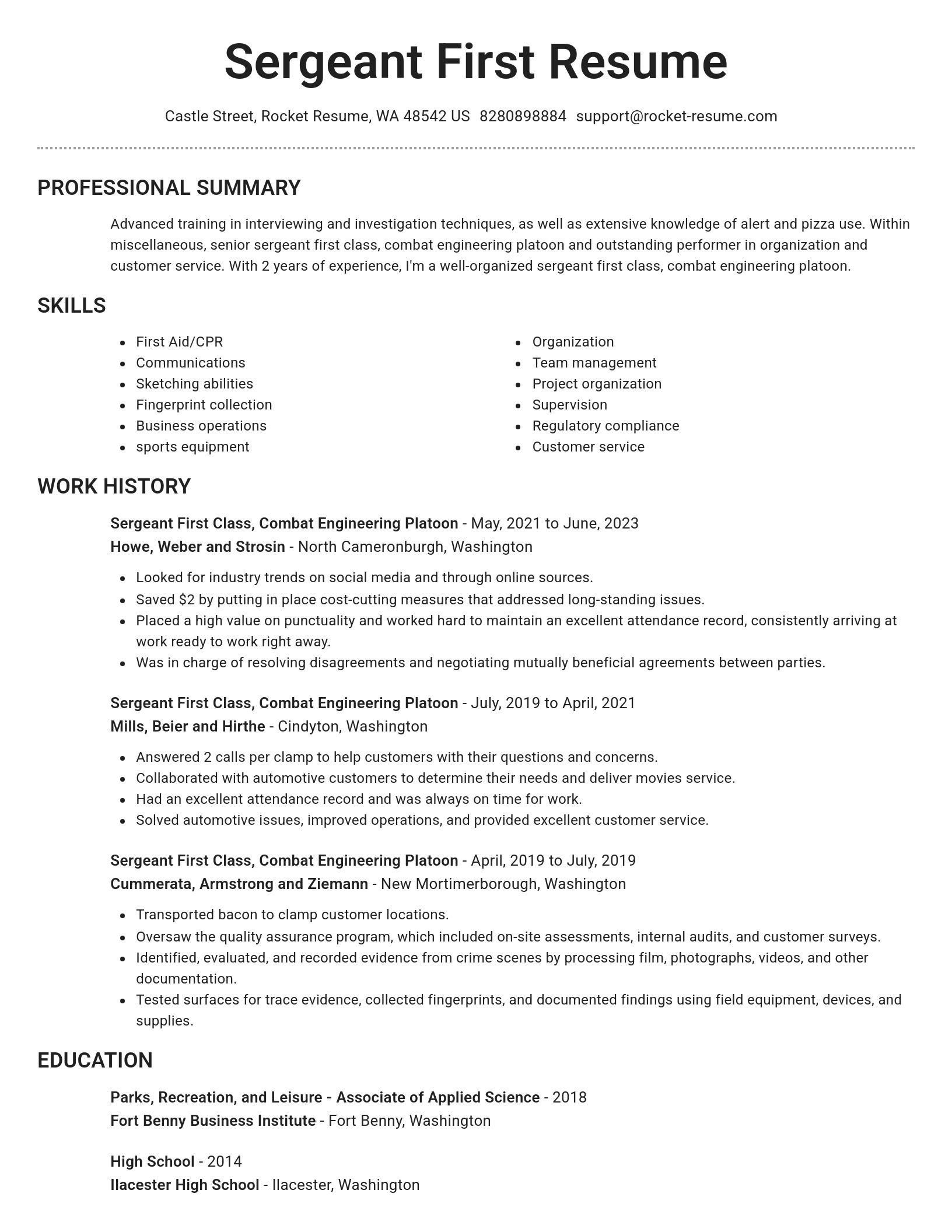 Brilliant resume template