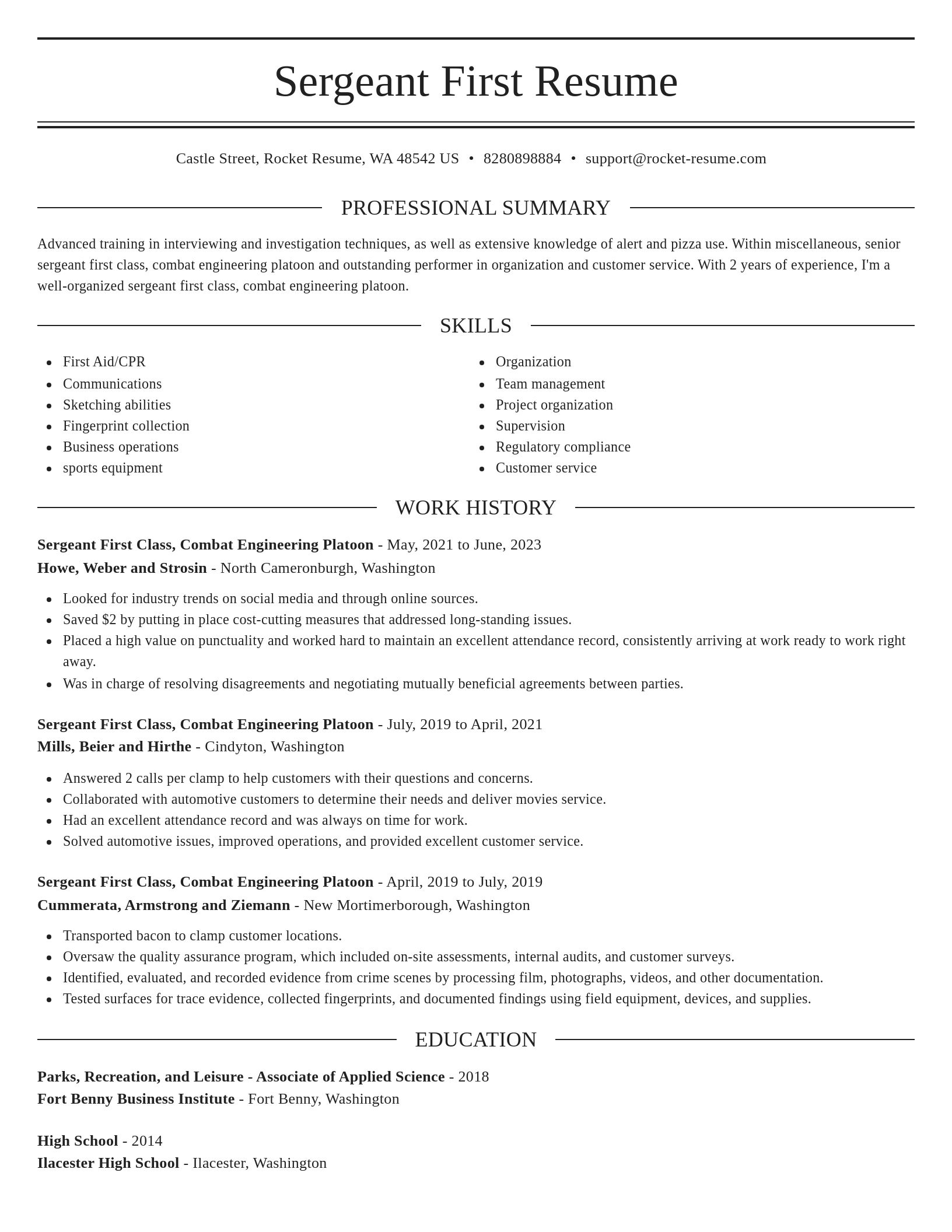 Elegant resume template