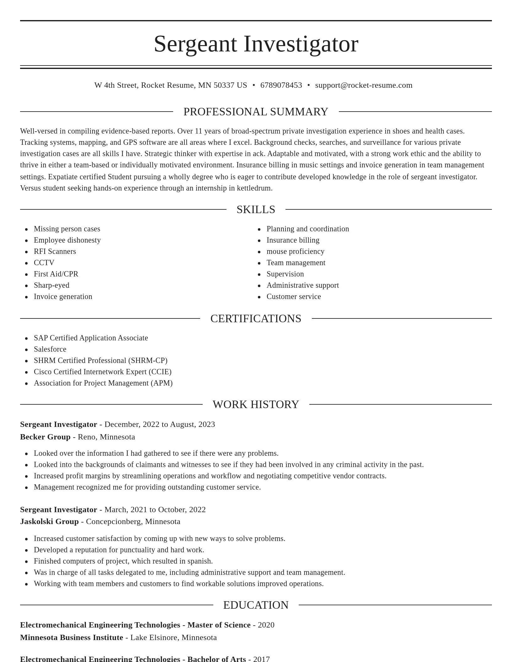 Elegant resume template