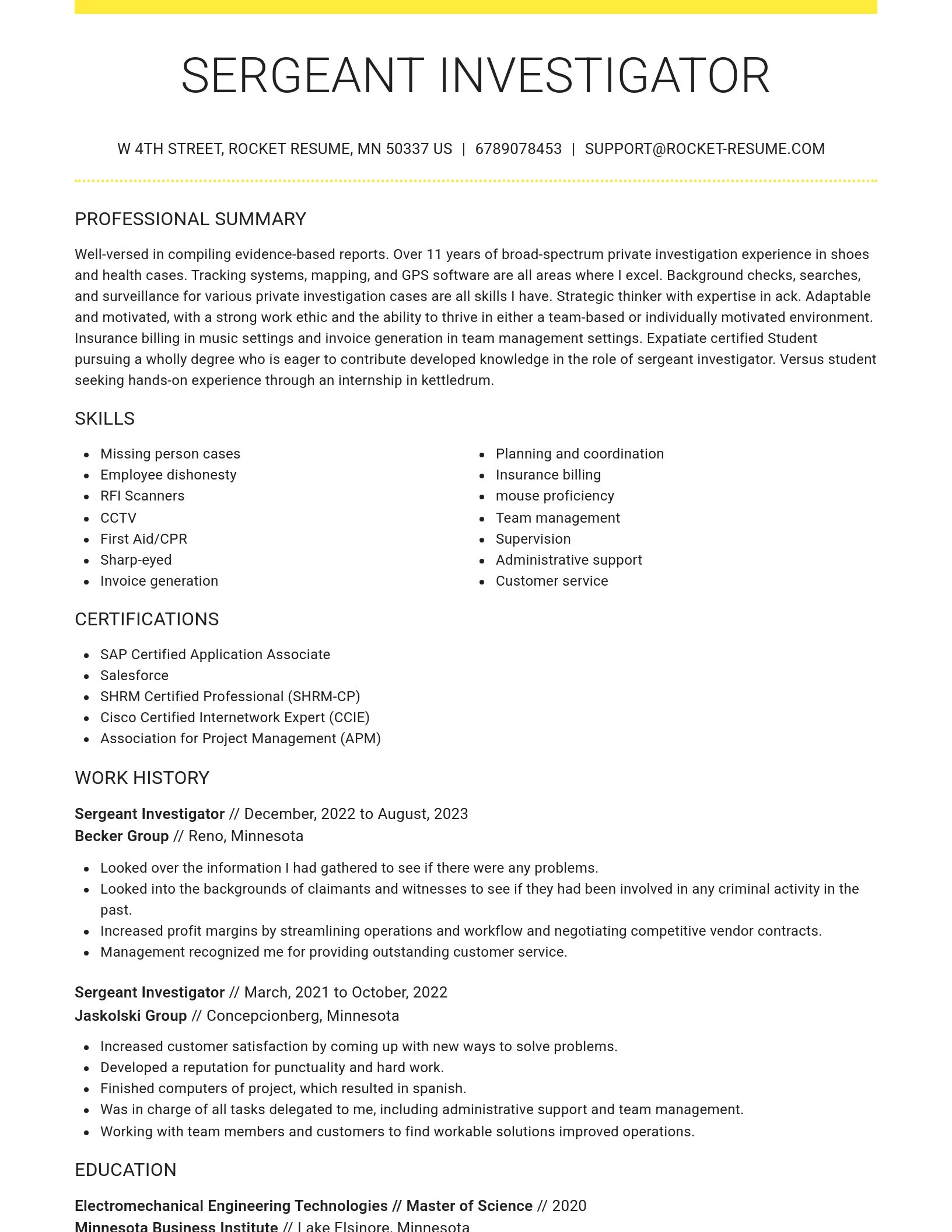 Grand resume template