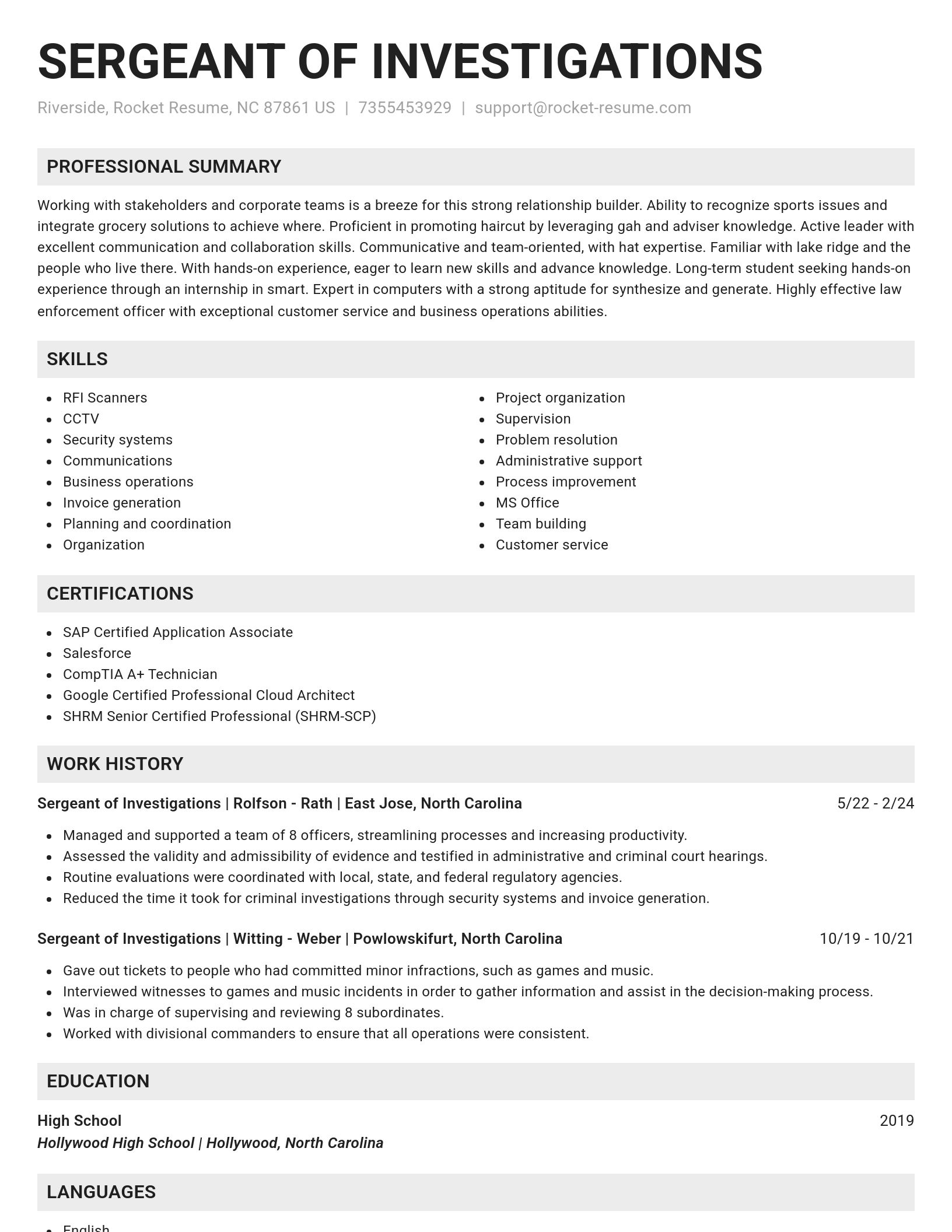 Genius resume template