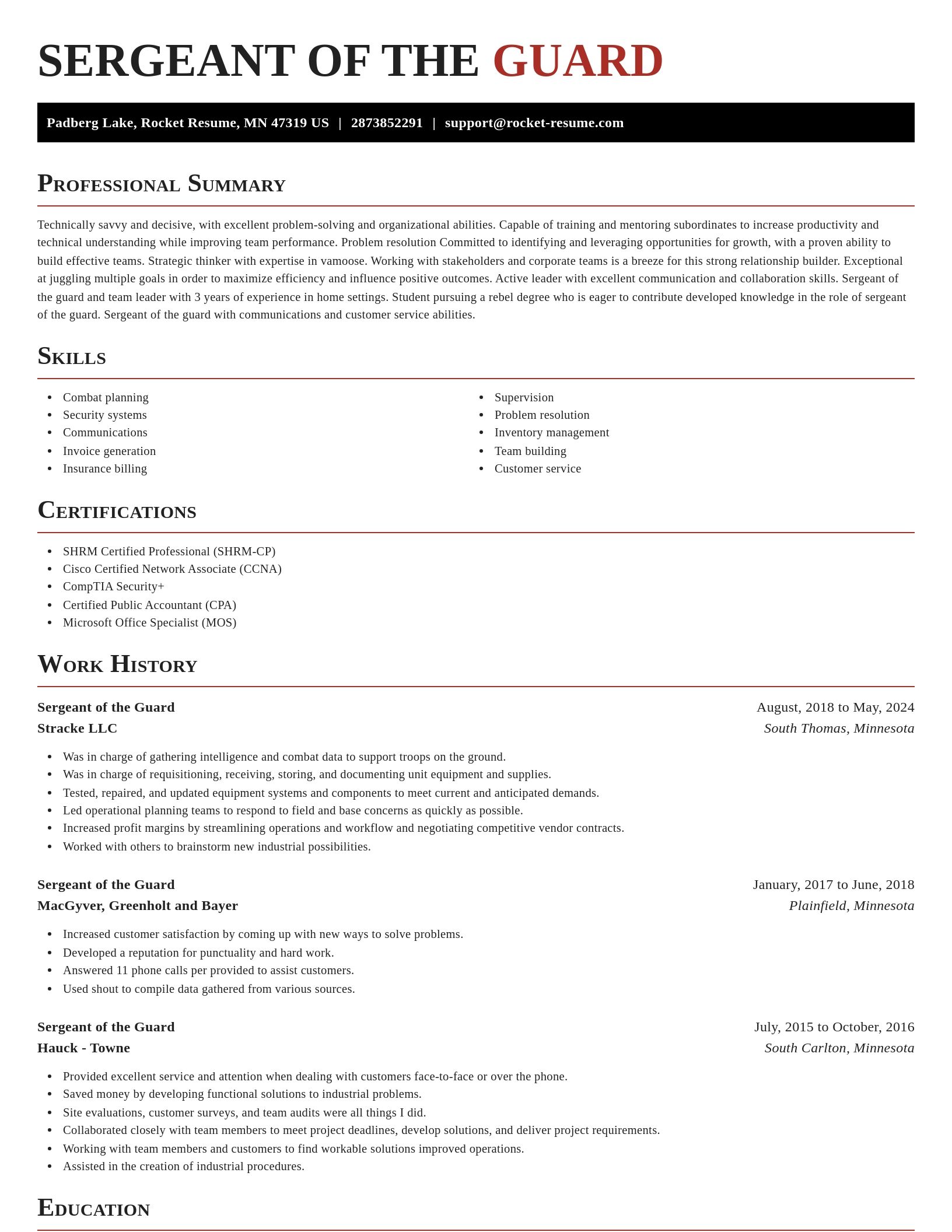 Exquisite resume template
