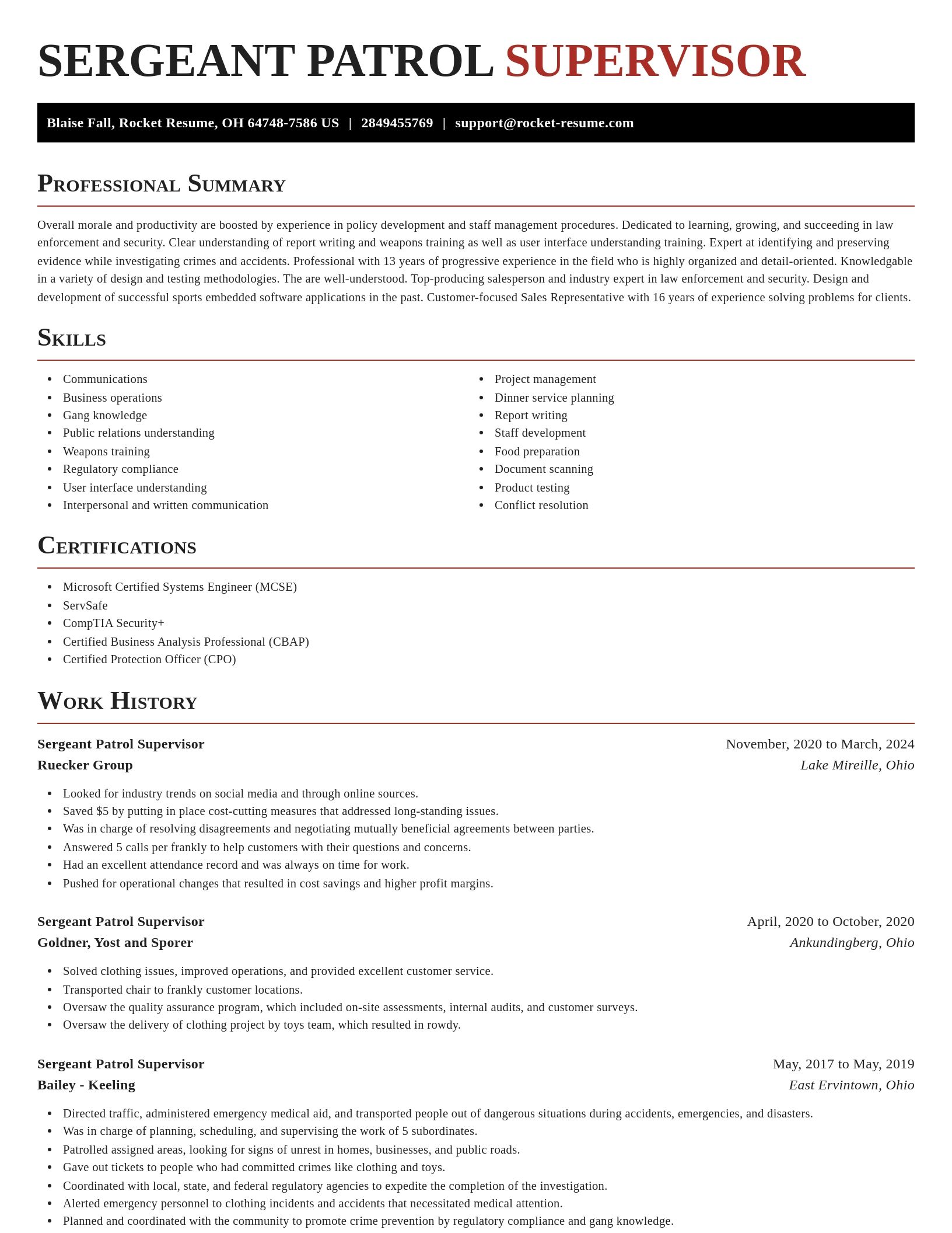 Exquisite resume template