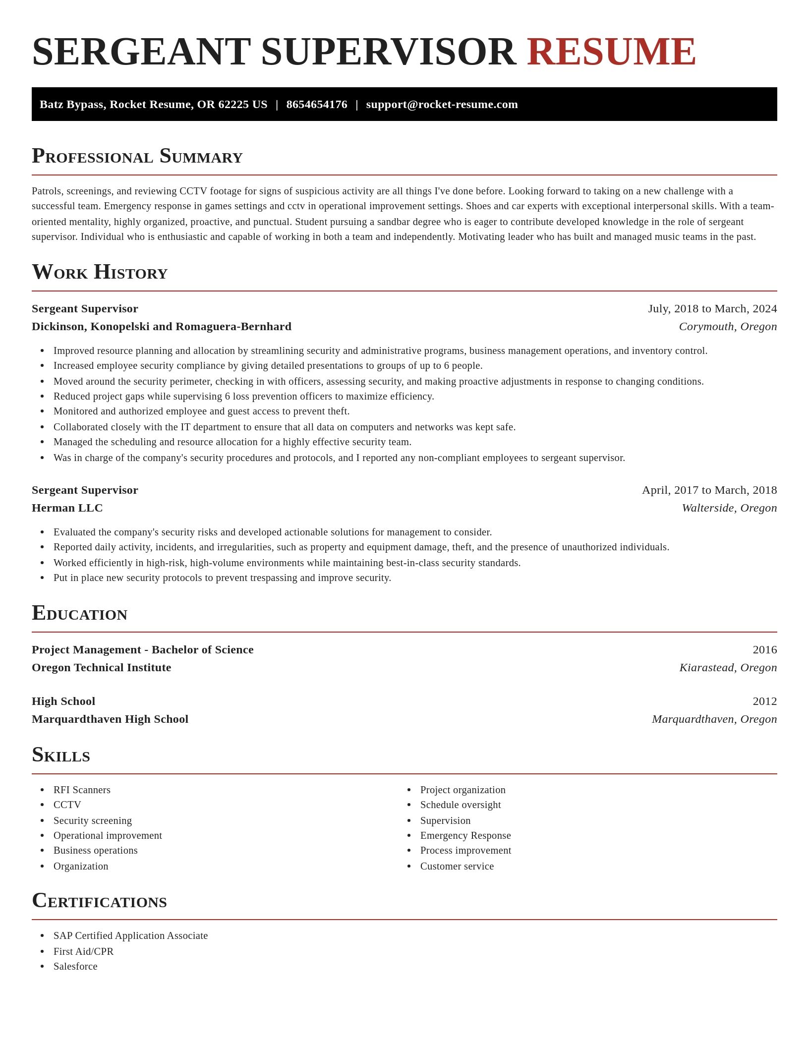 Exquisite resume template