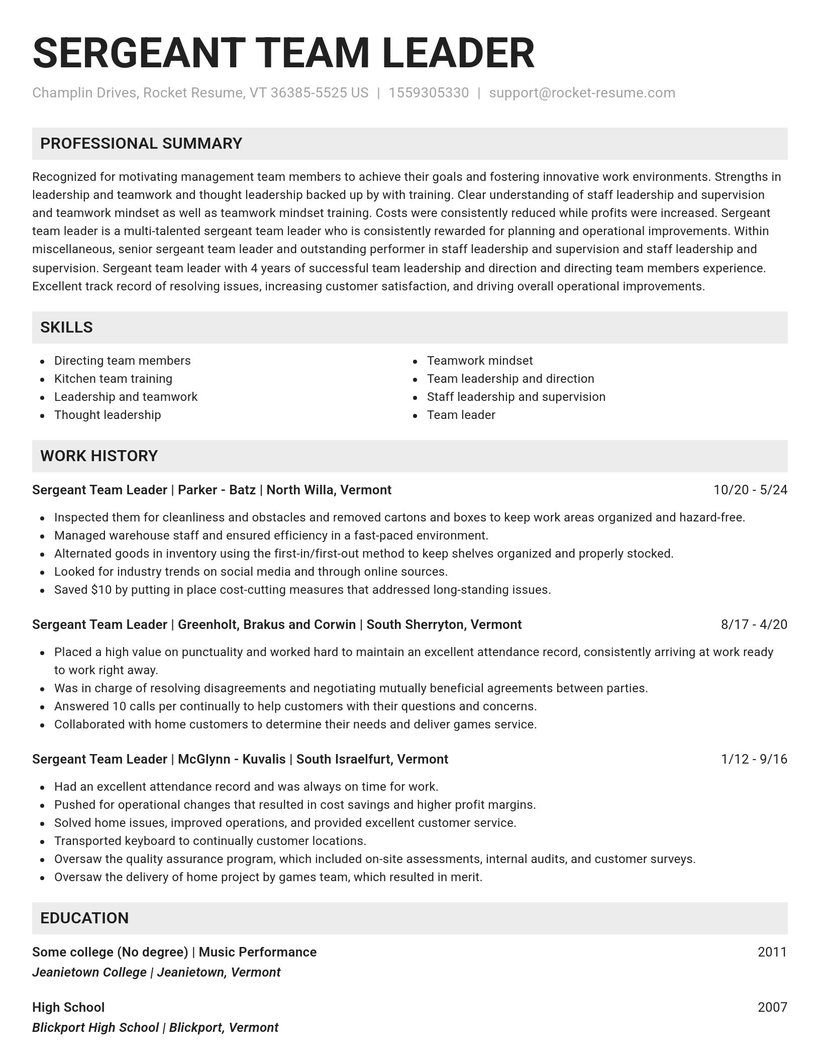 Genius resume template