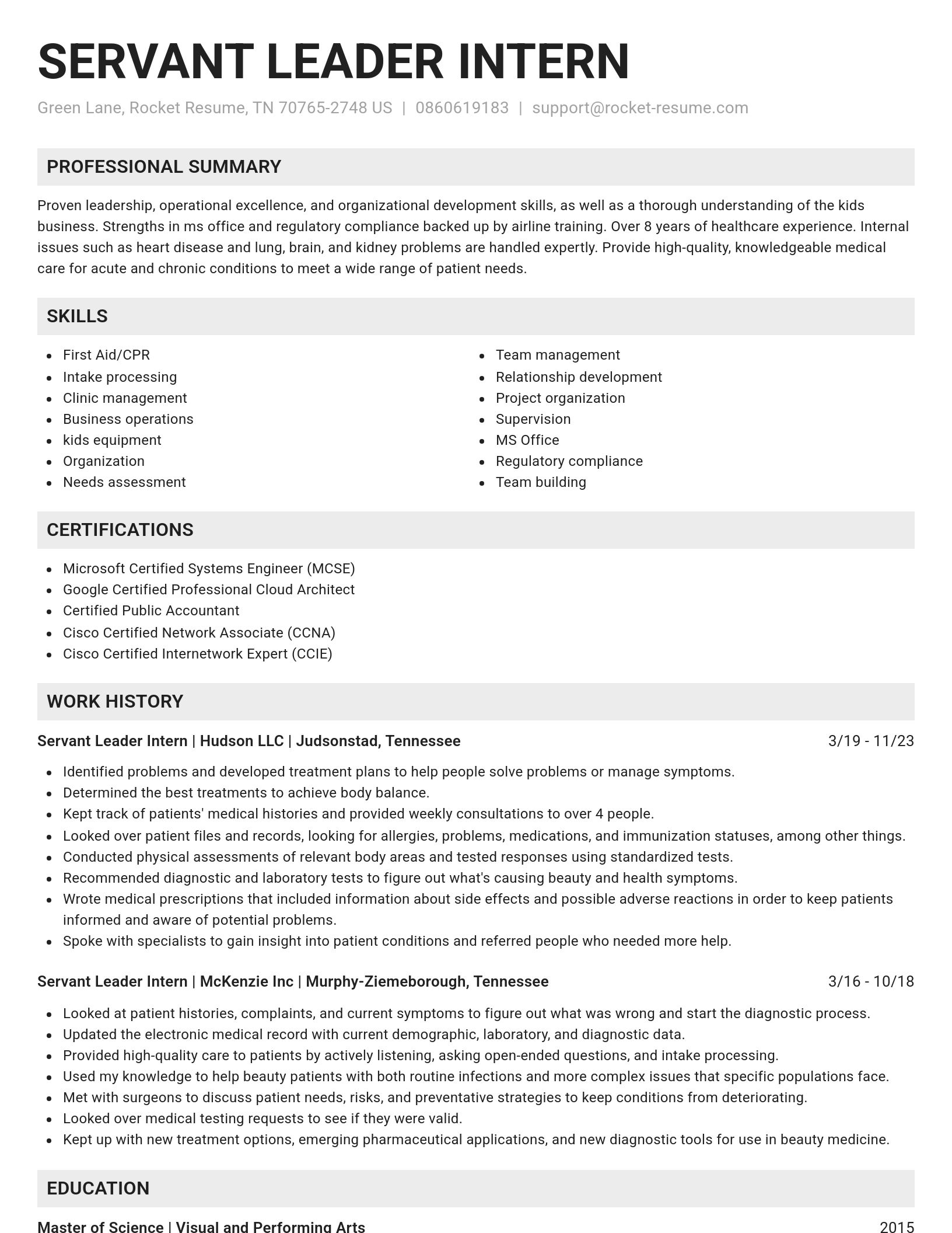 Genius resume template