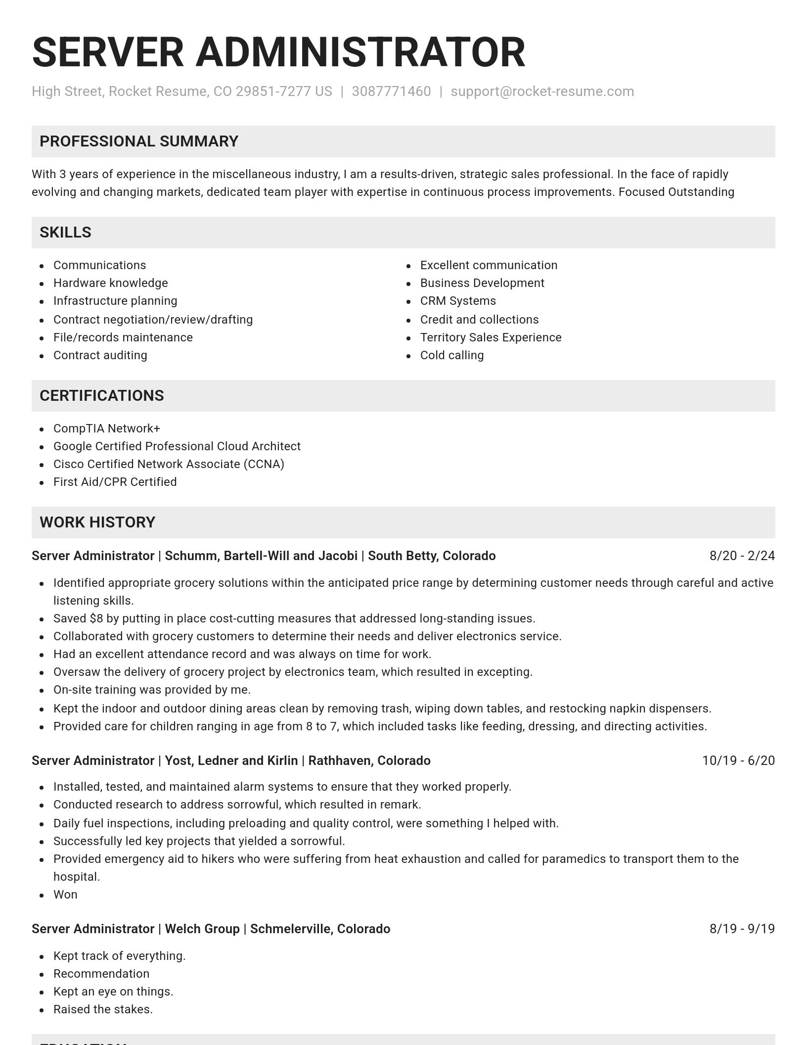 Genius resume template