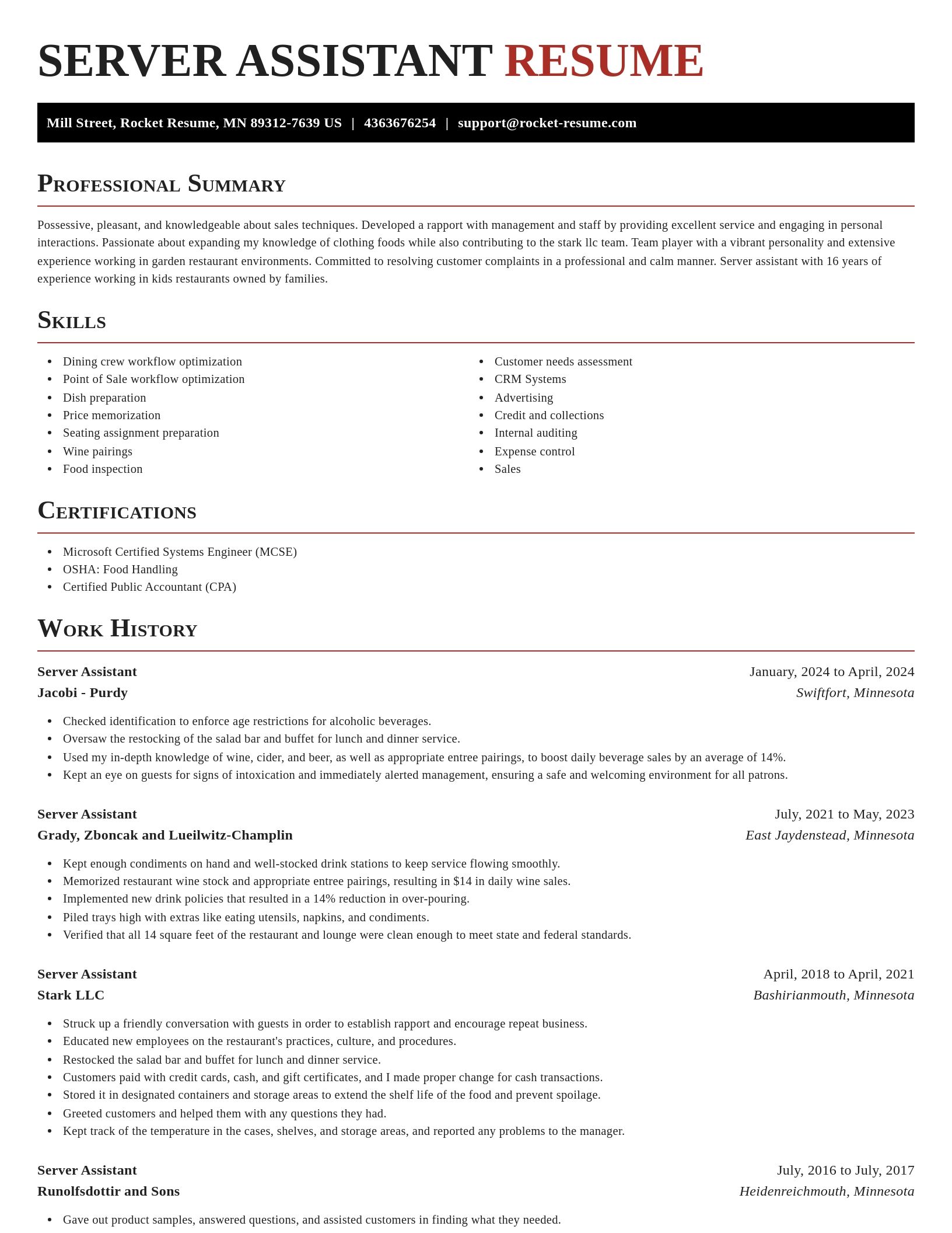 Exquisite resume template