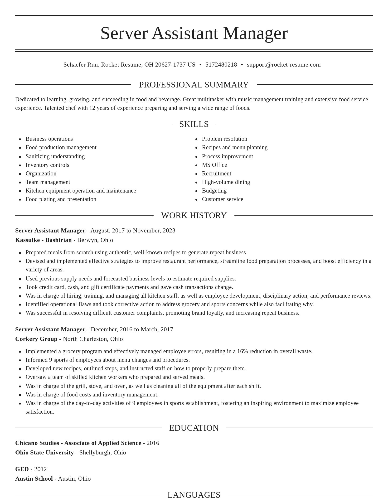 Elegant resume template