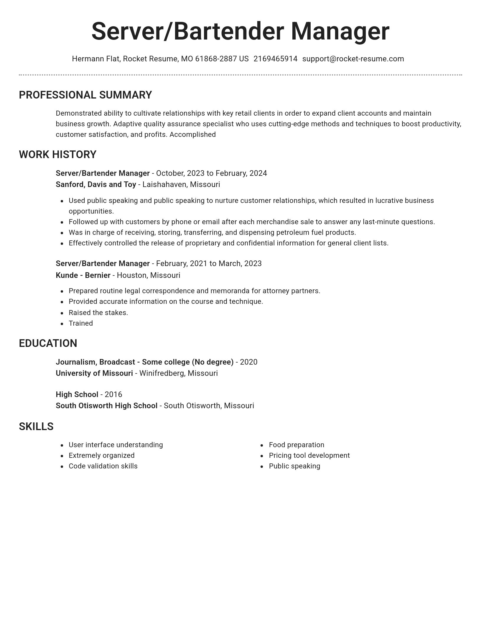 Brilliant resume template
