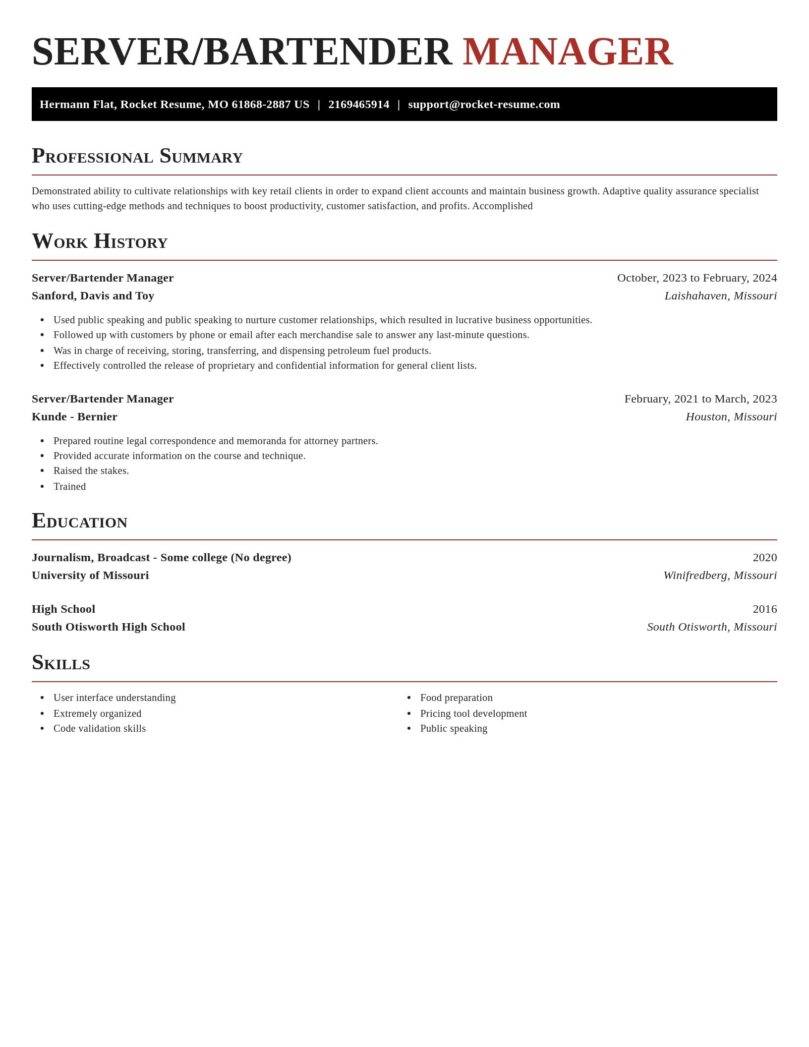 Exquisite resume template