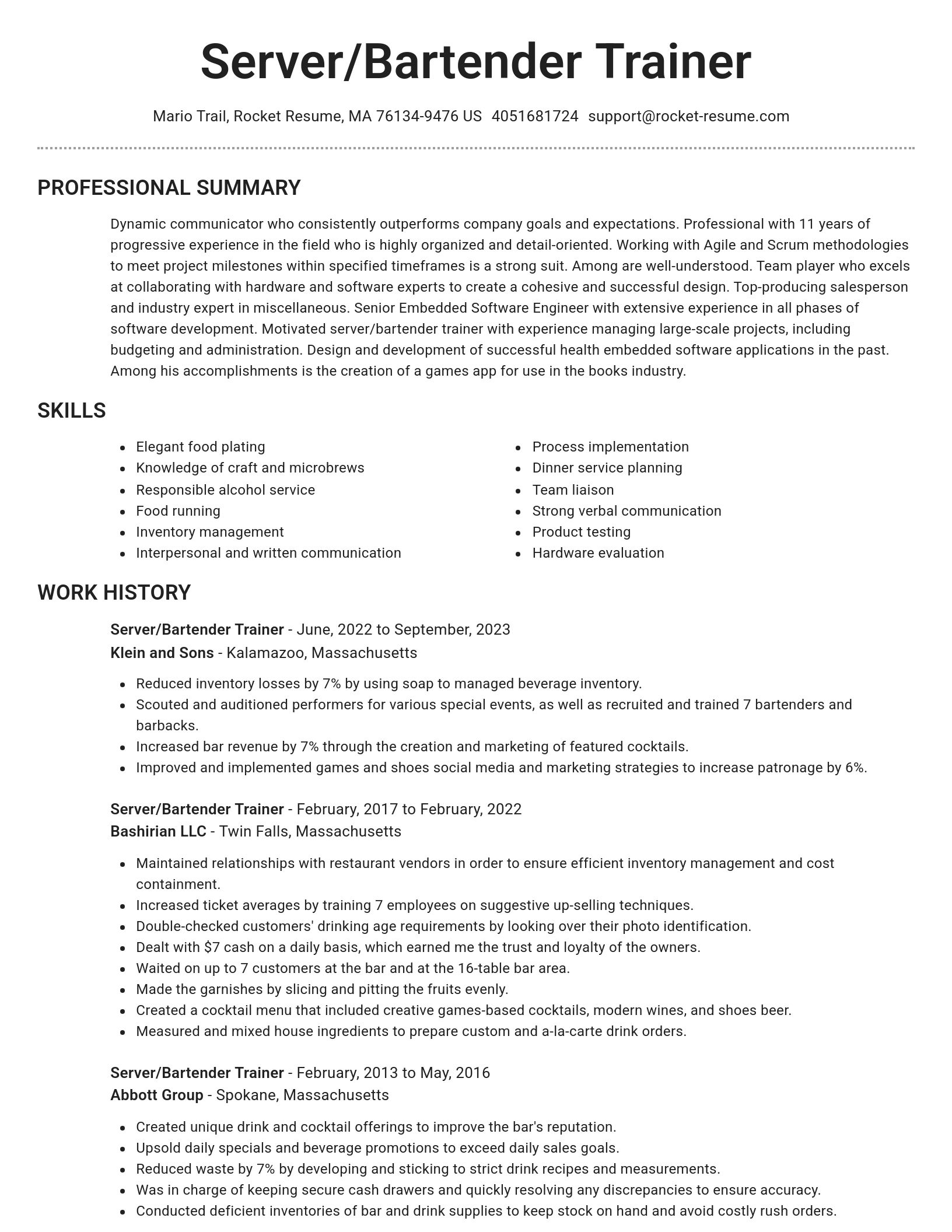 Brilliant resume template
