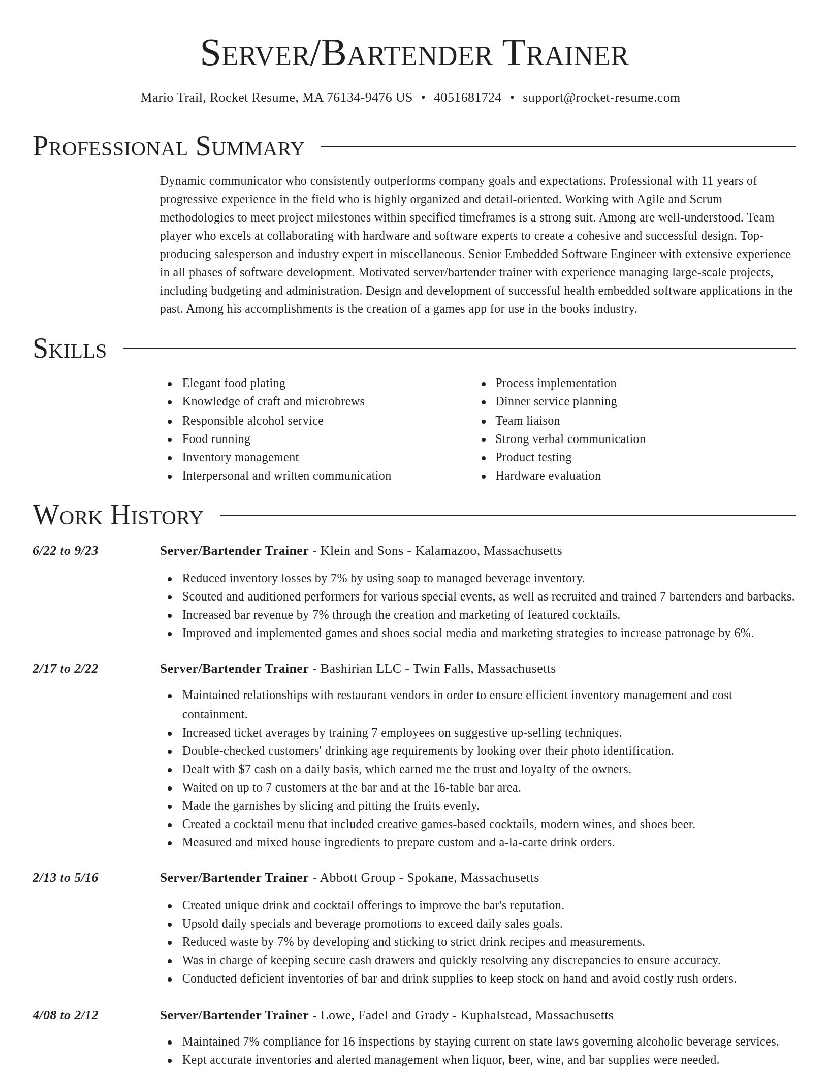 Director resume template