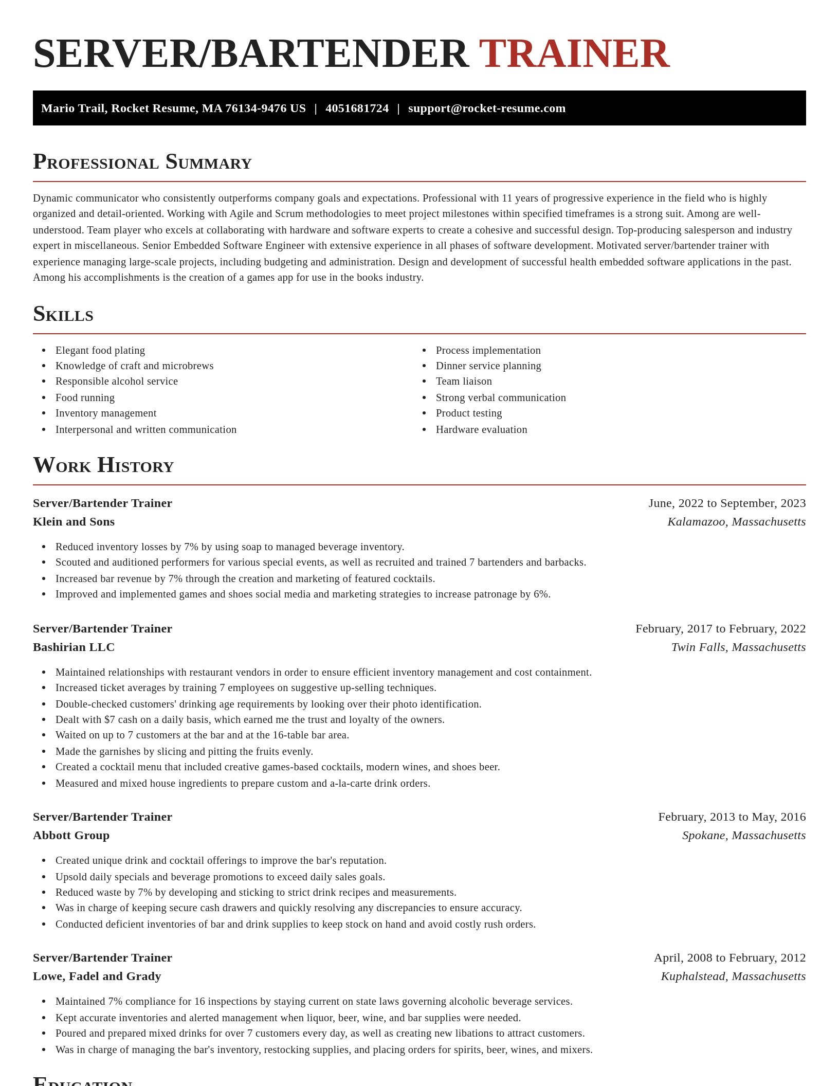 Exquisite resume template