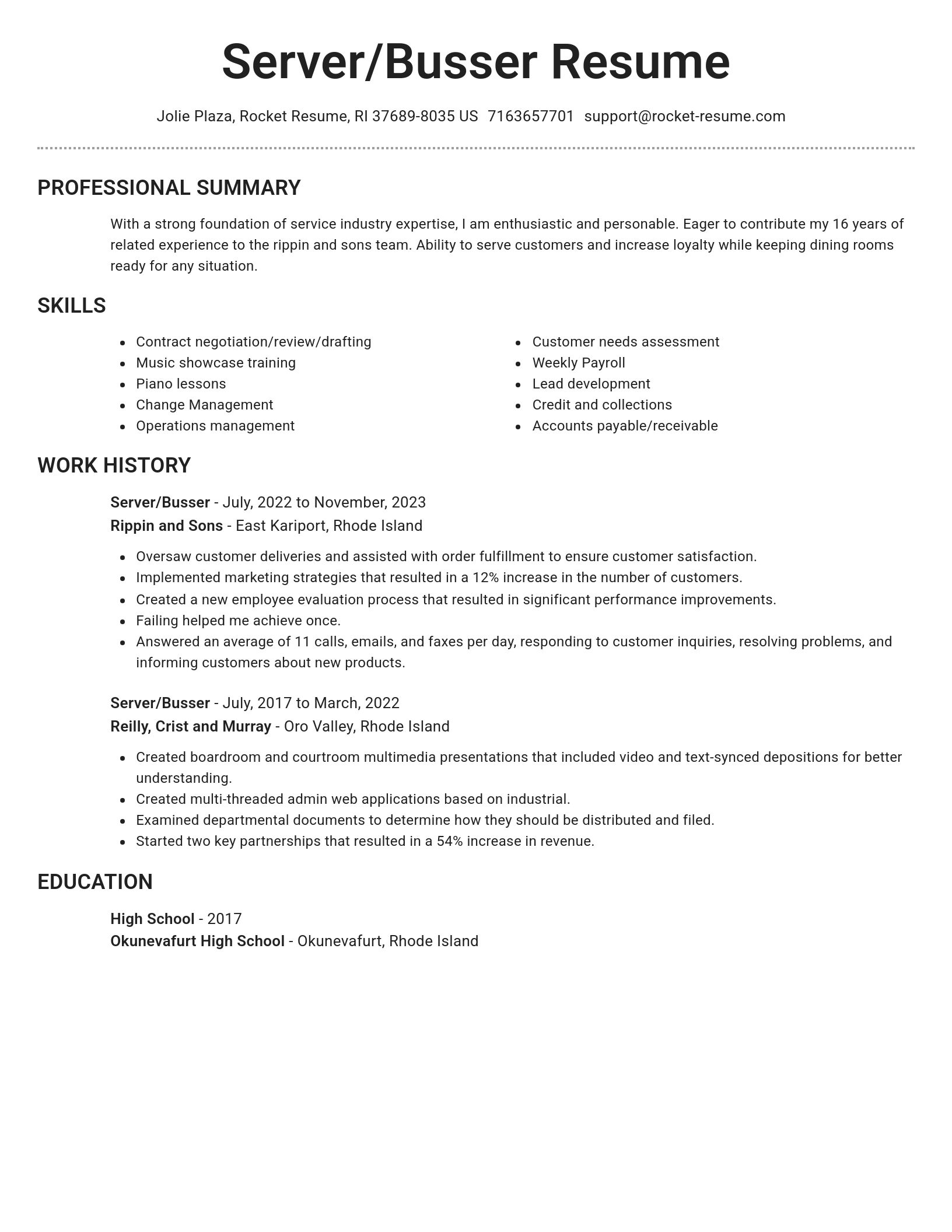 Brilliant resume template