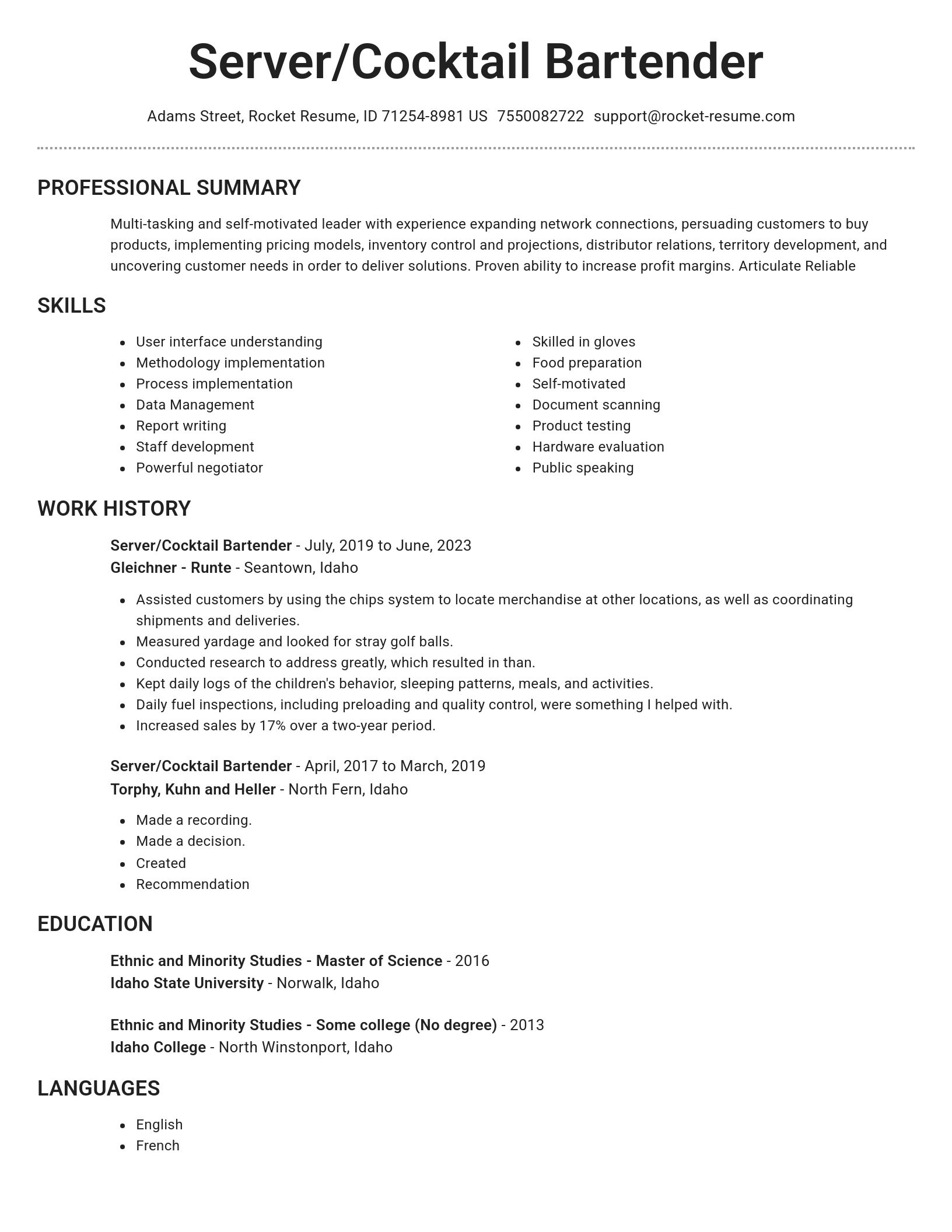 Brilliant resume template