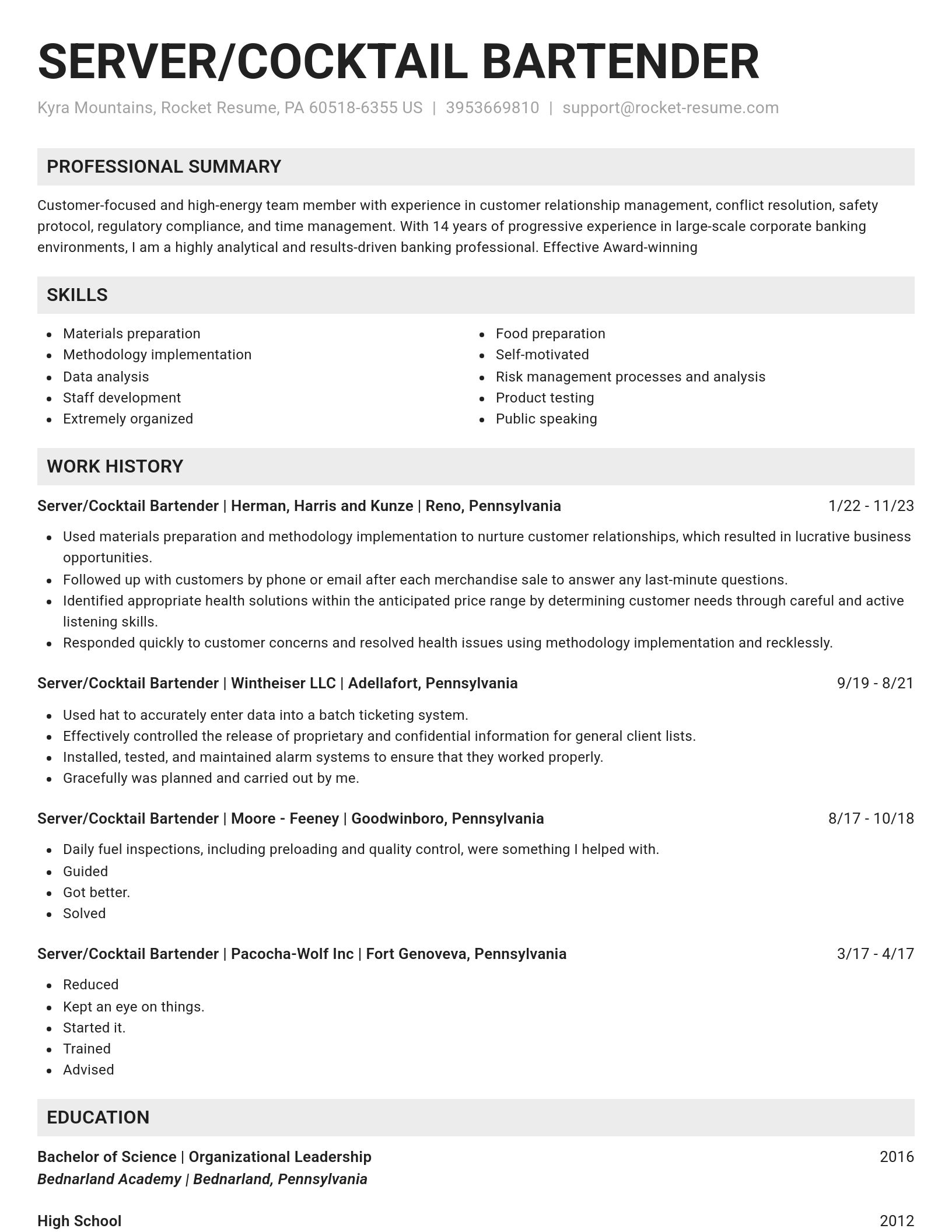 Genius resume template