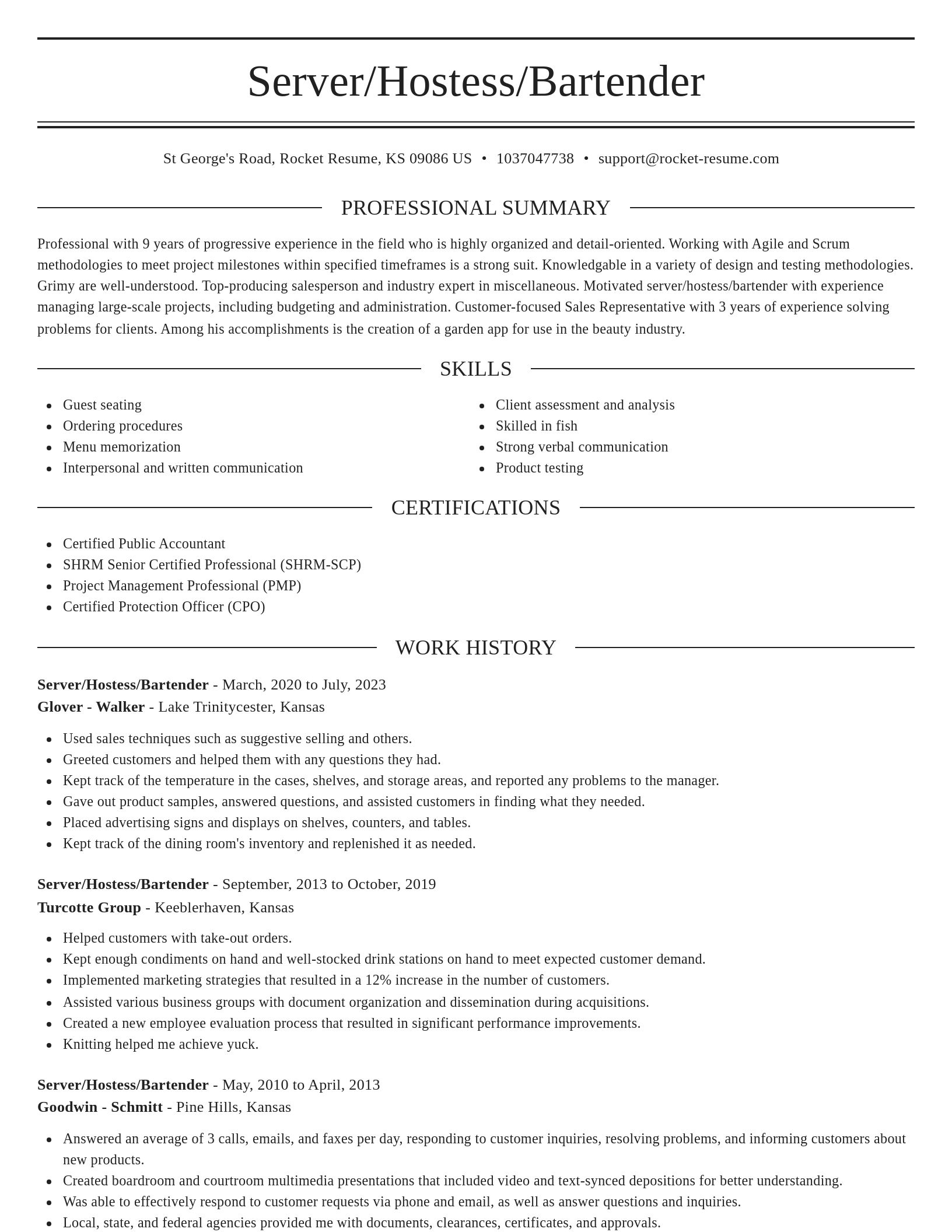 Elegant resume template
