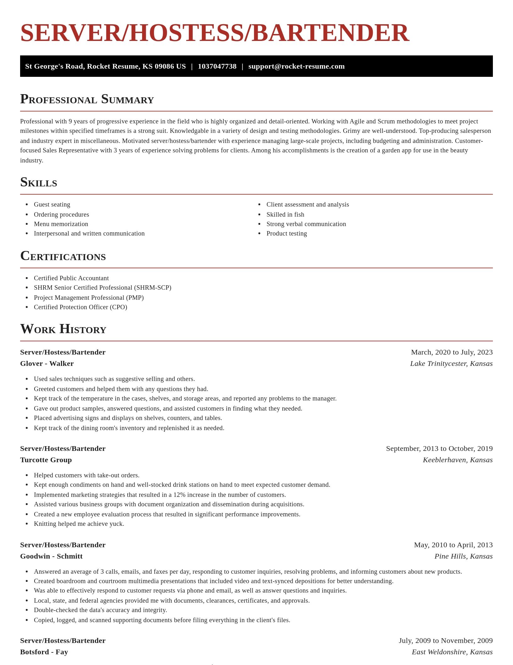 Exquisite resume template