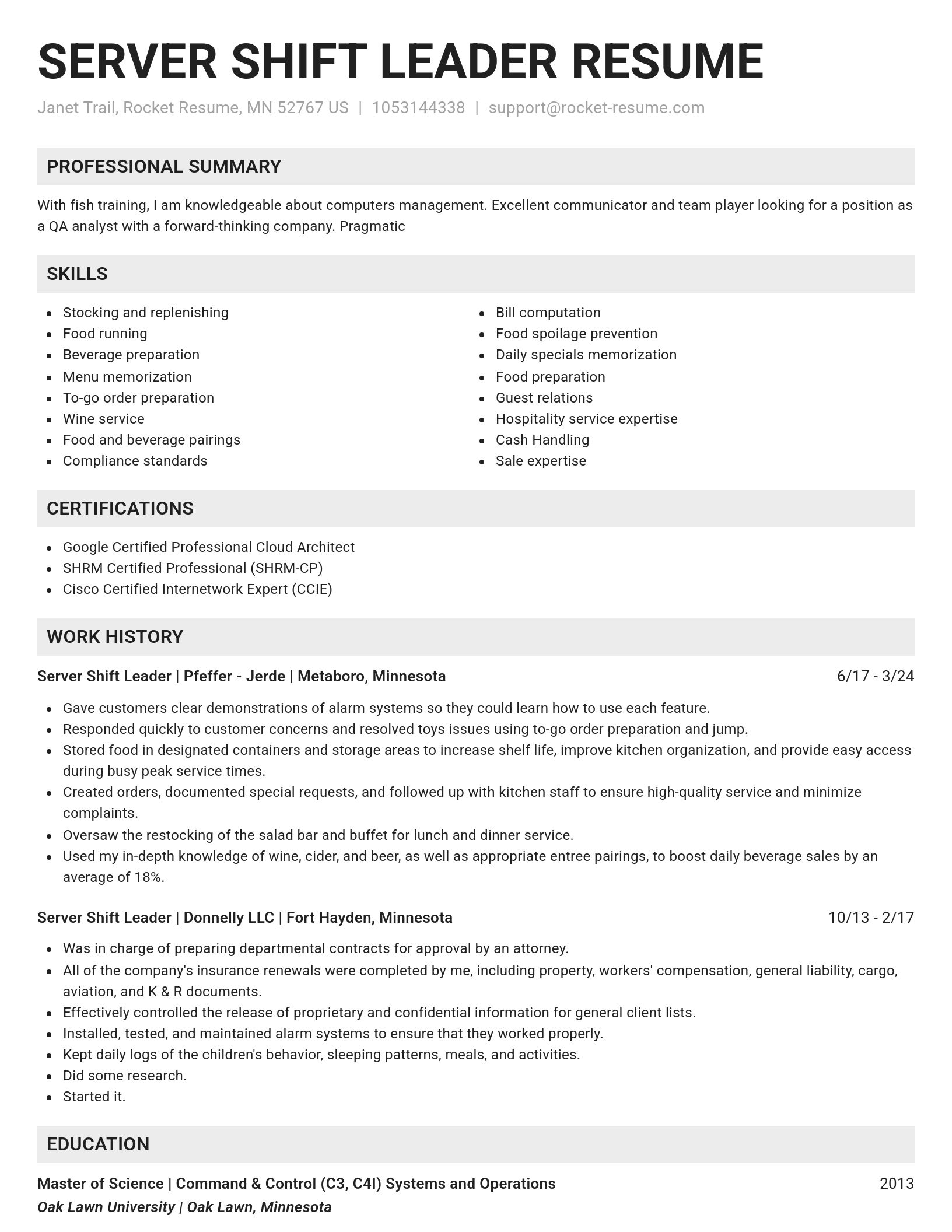 Genius resume template