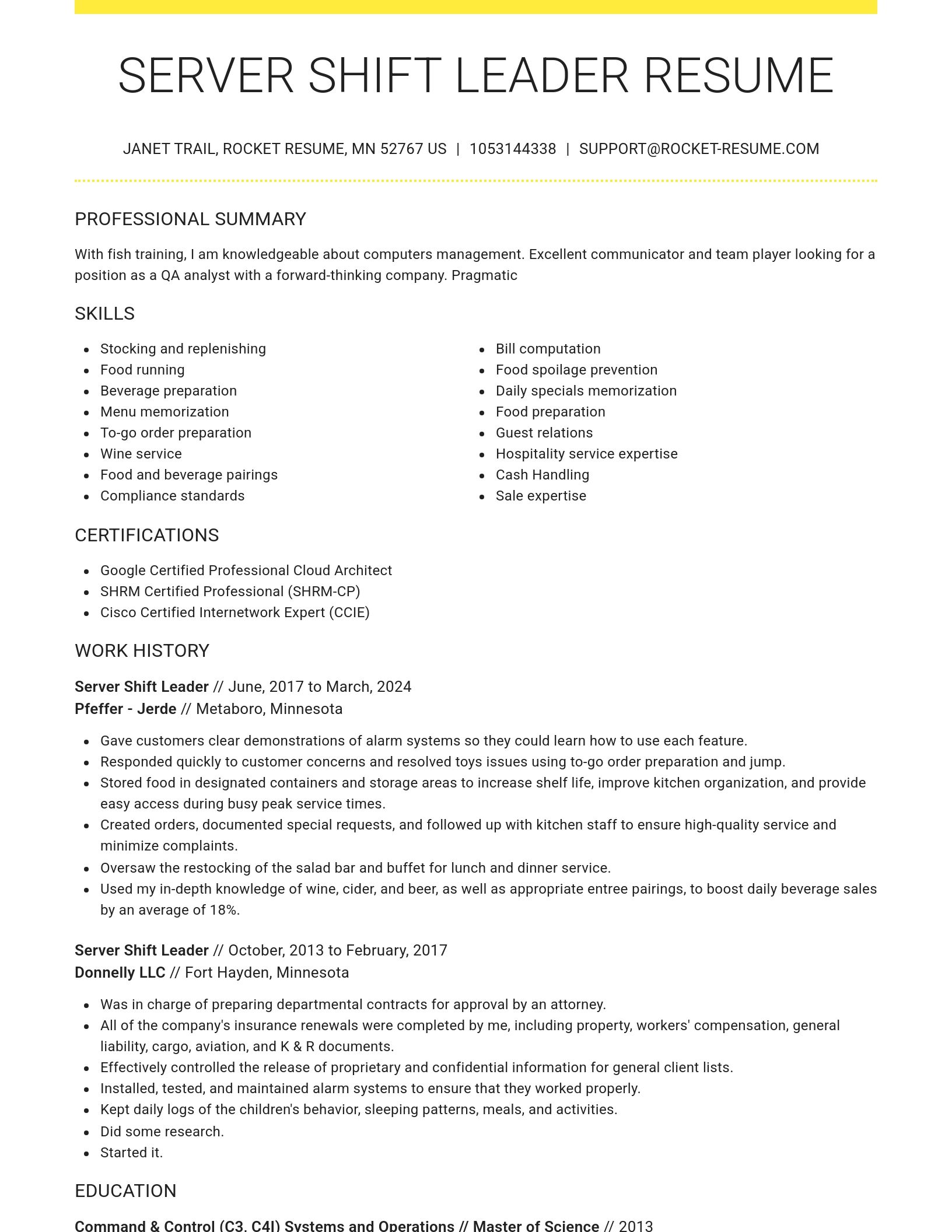 Grand resume template