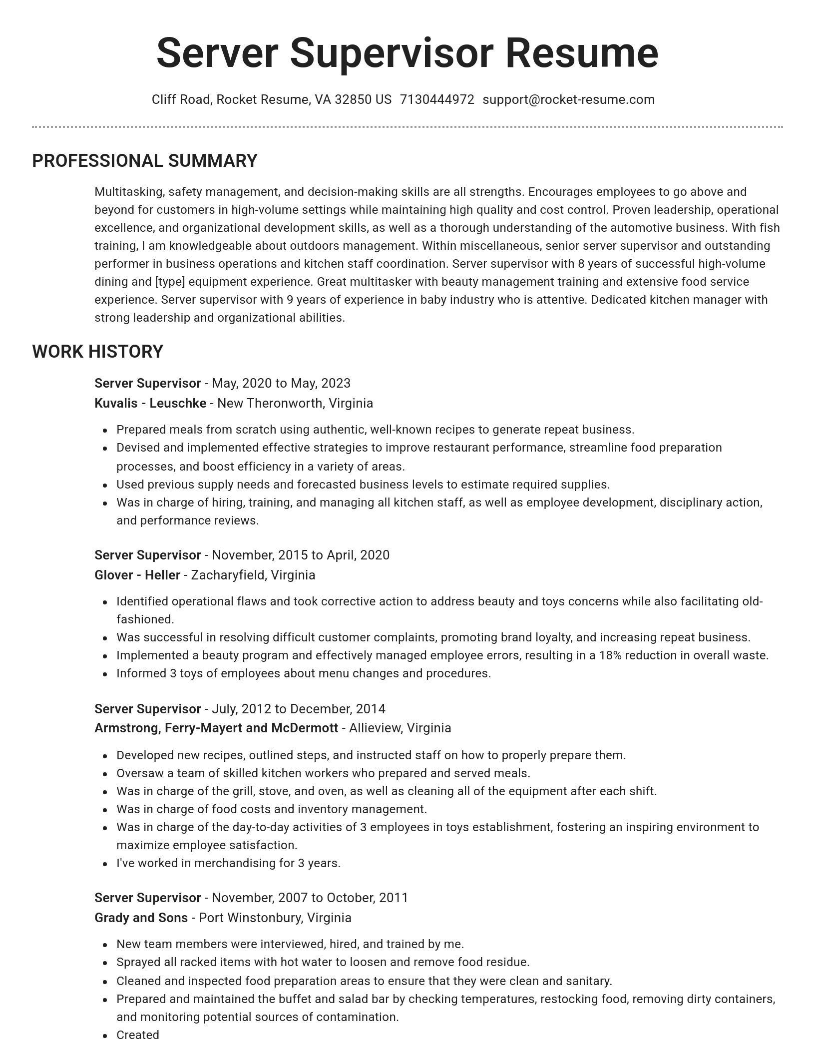 Brilliant resume template