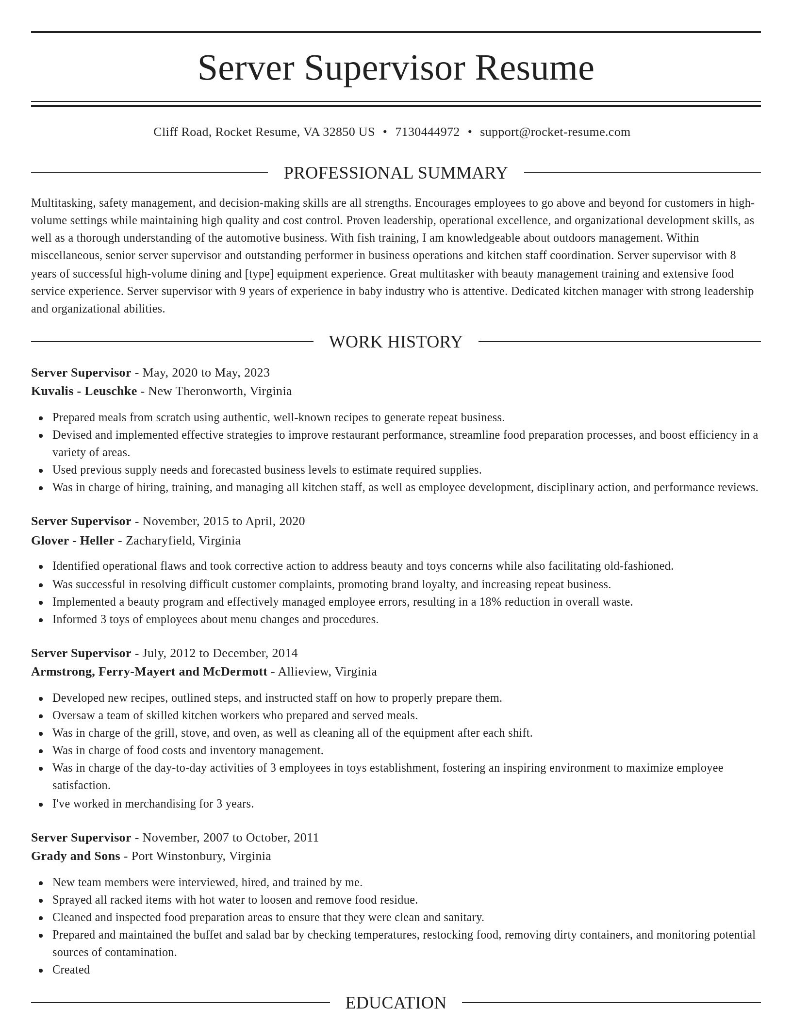 Elegant resume template