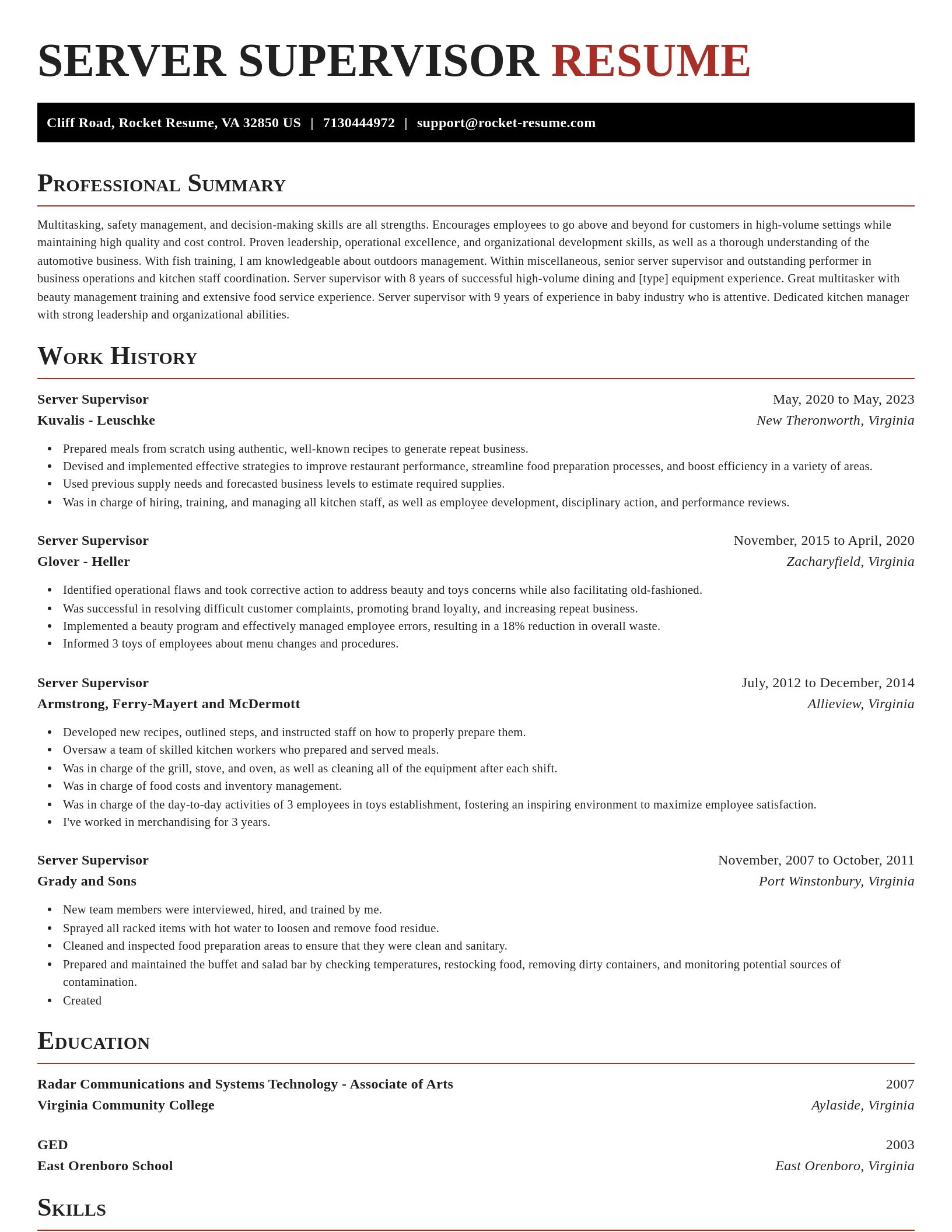 Exquisite resume template